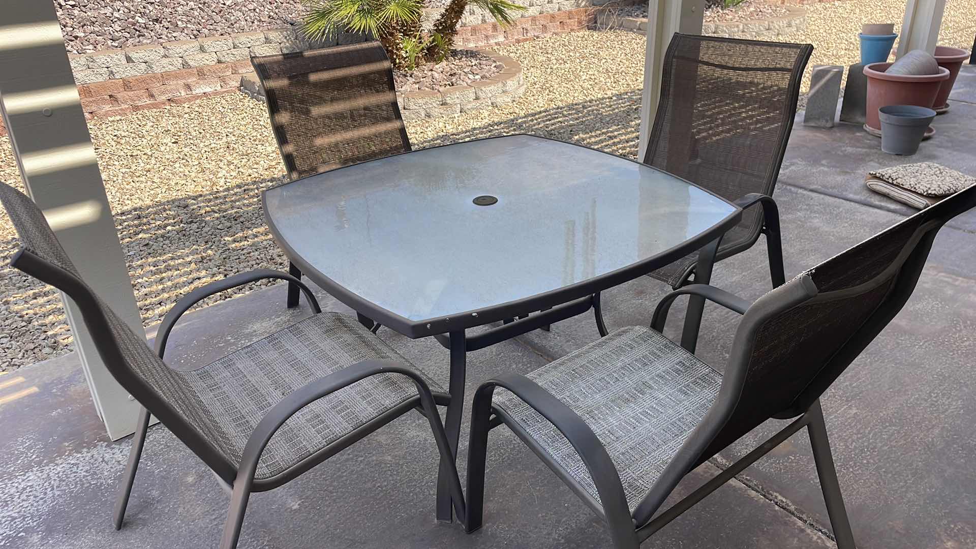 Photo 1 of PATIO TABLE 45” AND 4 CHAIRS