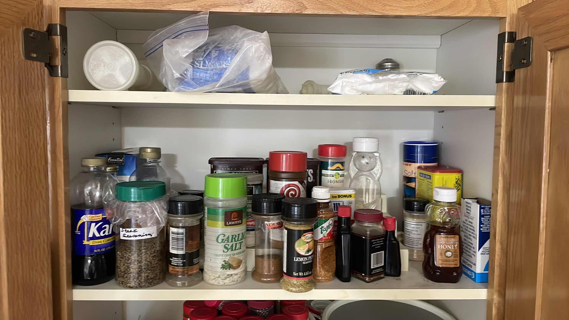 Photo 1 of SPICES AND SEASONING SHELVES