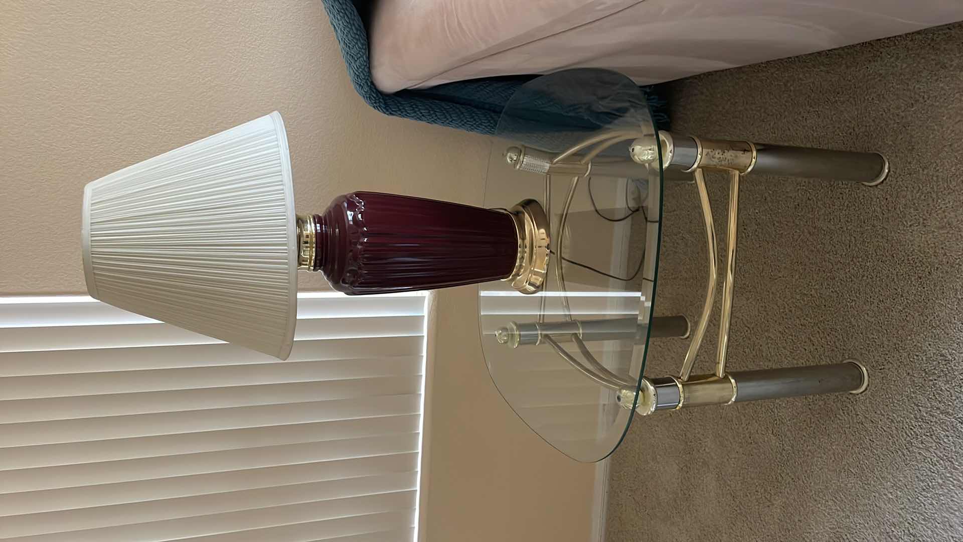 Photo 1 of GLASS END TABLE 26”x26” WITH 30”LAMP