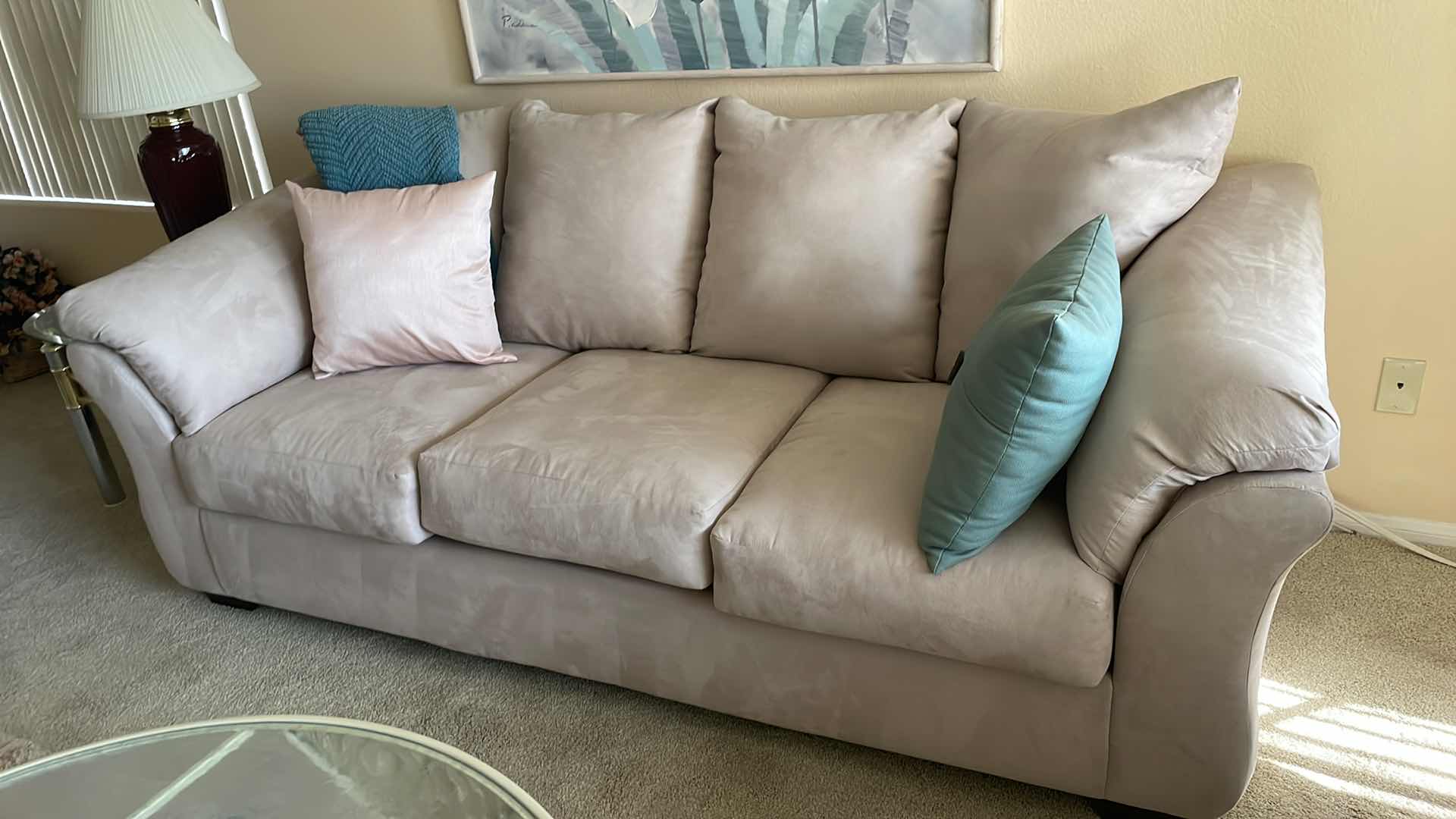 Photo 2 of SUADE SOFA 88”x 38”