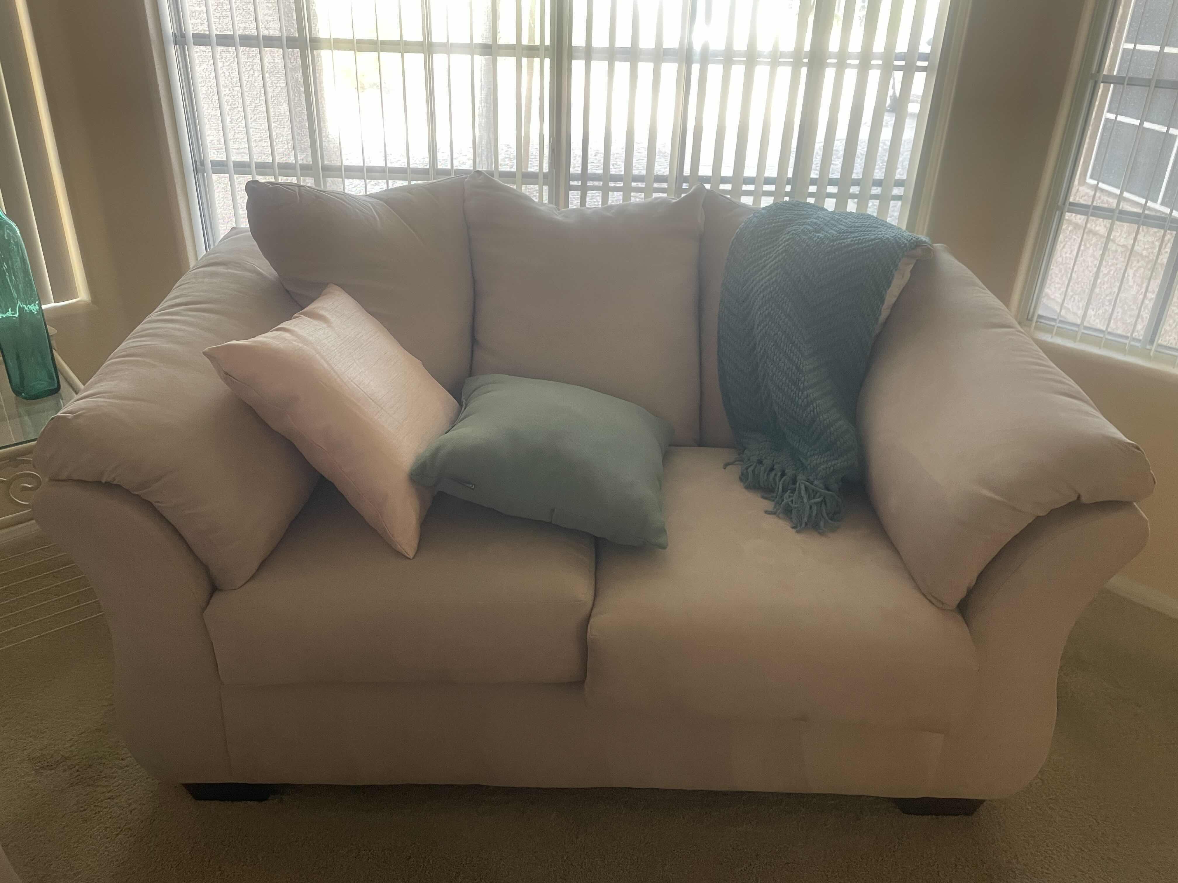 Photo 1 of SUEDE LOVE SEAT 75"X38"