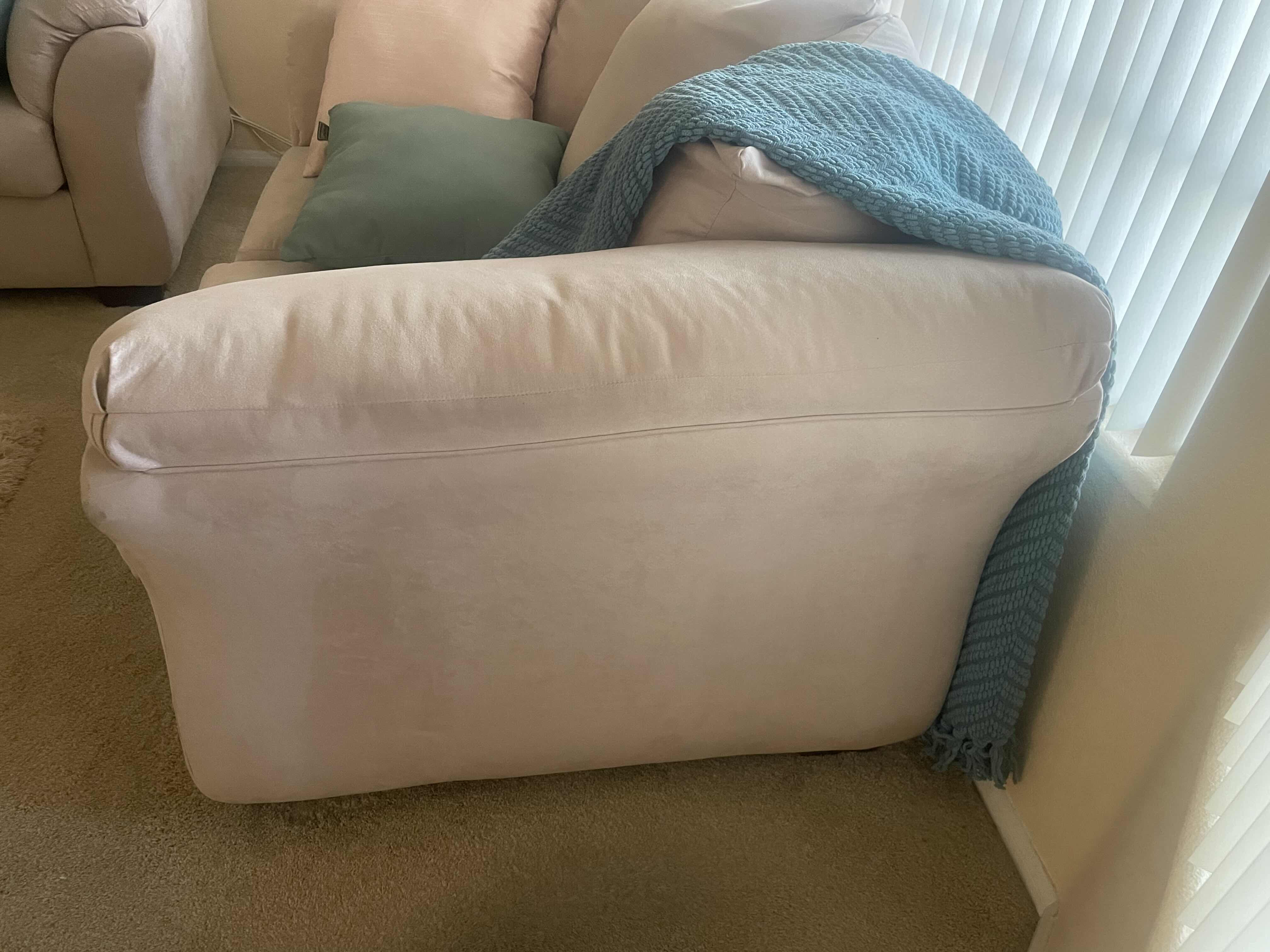 Photo 1 of SUEDE LOVE SEAT 75"X38"