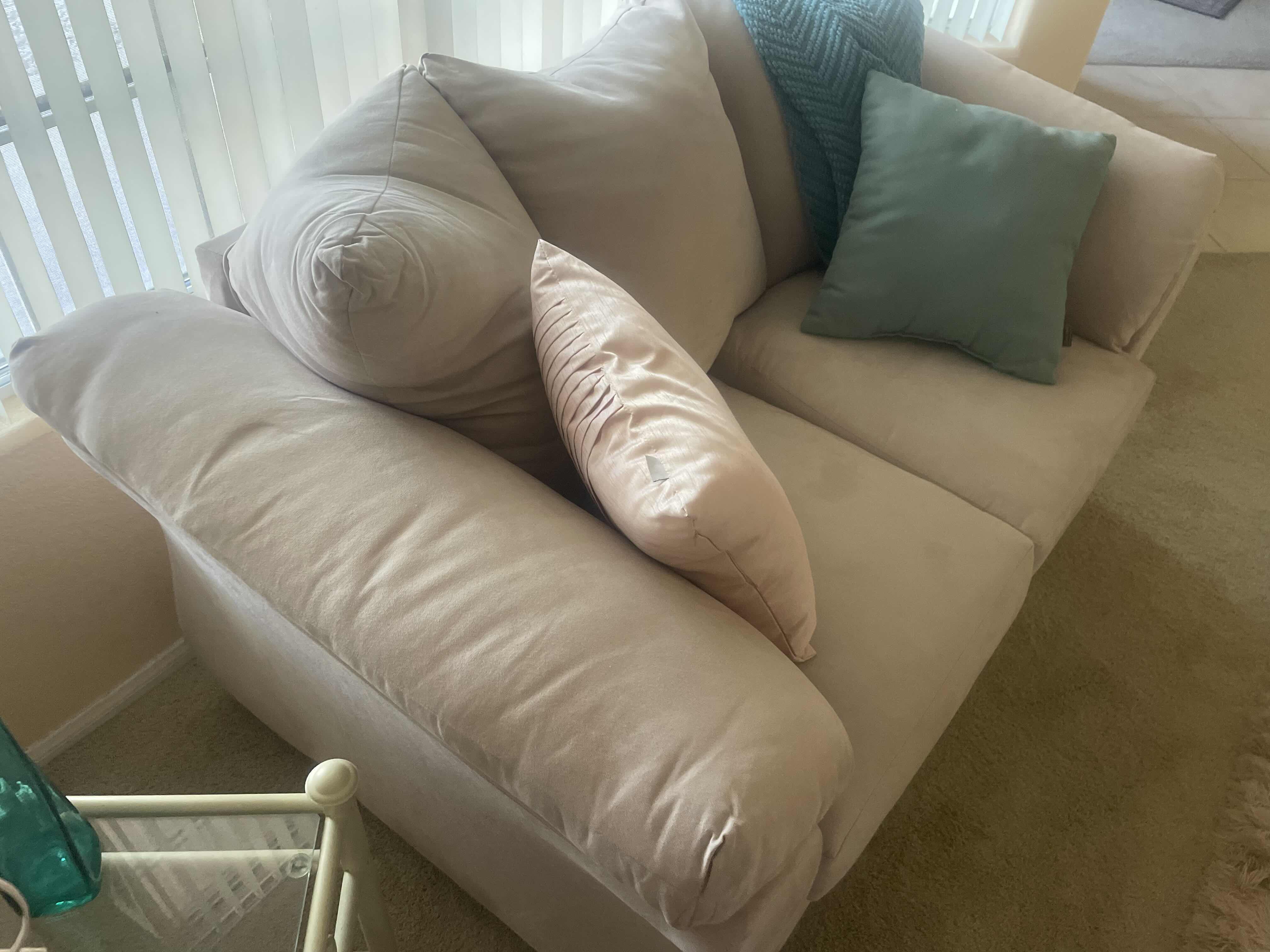 Photo 1 of SUEDE LOVE SEAT 75"X38"