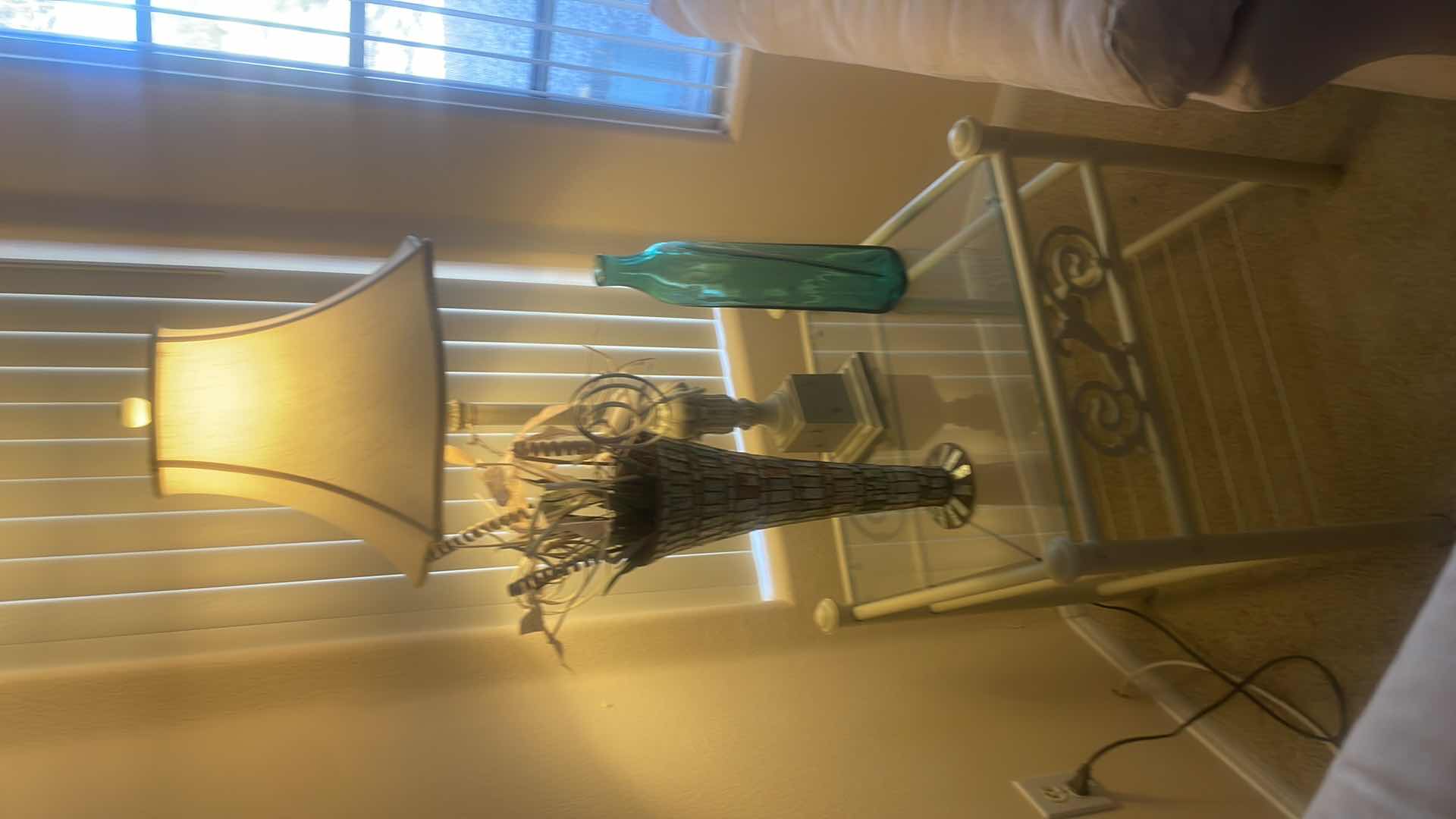 Photo 1 of END TABLE 20”x20” WITH LAMP 36” AND DECOR