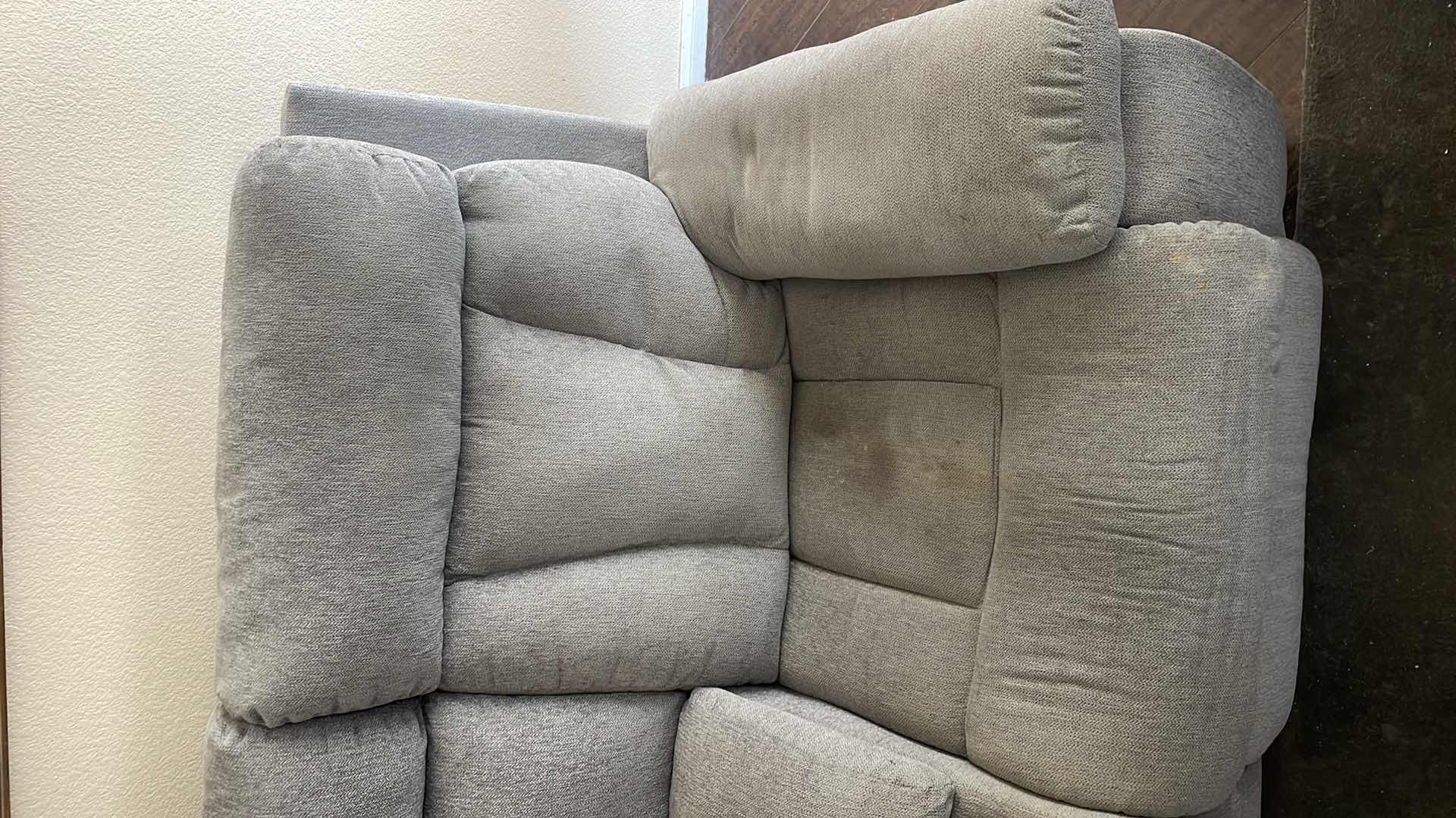 Photo 1 of DOUBLE RECLINING SOFA 78”x43” CONTENTS NOT INCLUDED
