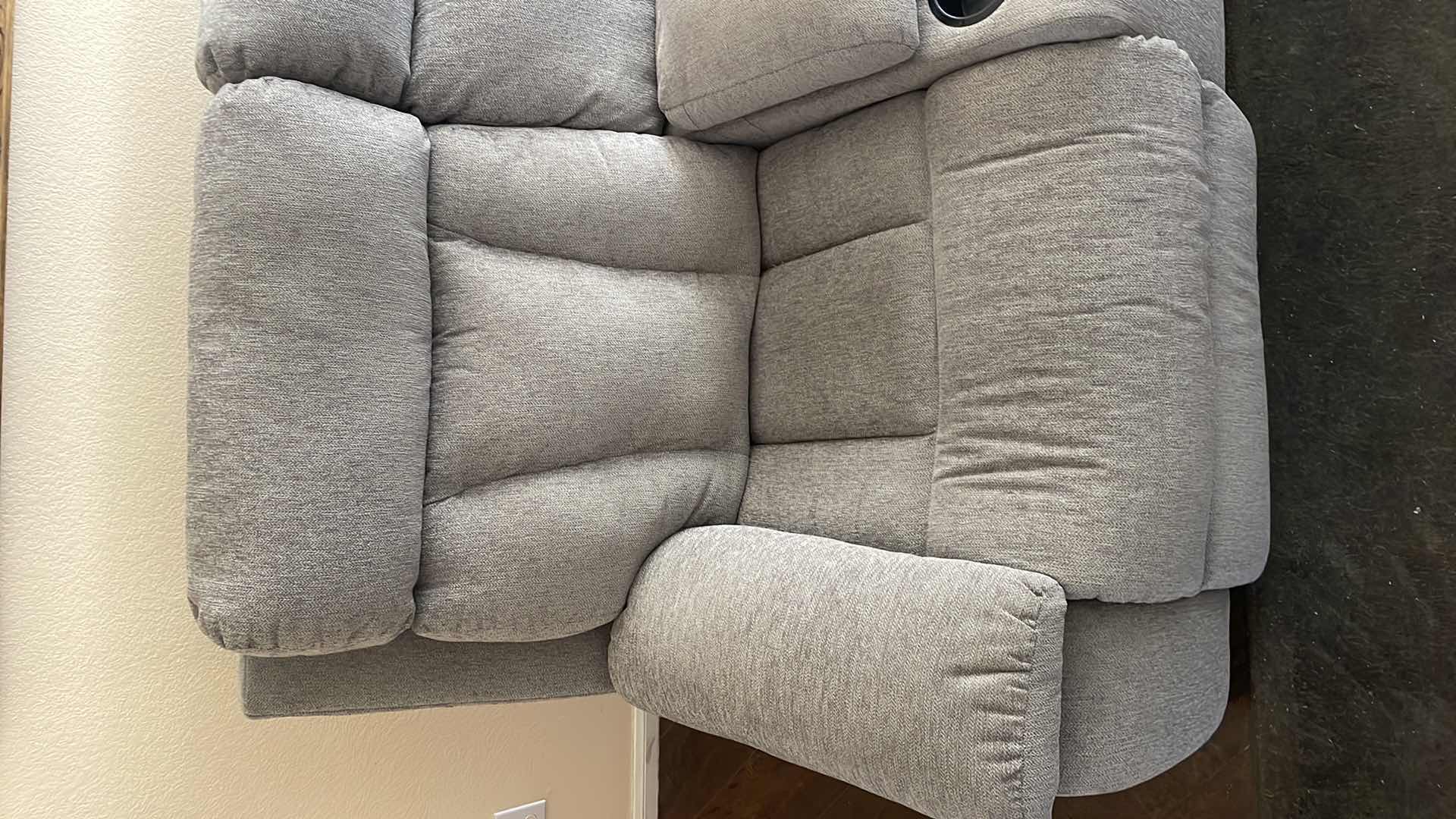 Photo 1 of DOUBLE RECLINING SOFA 78”x43” CONTENTS NOT INCLUDED