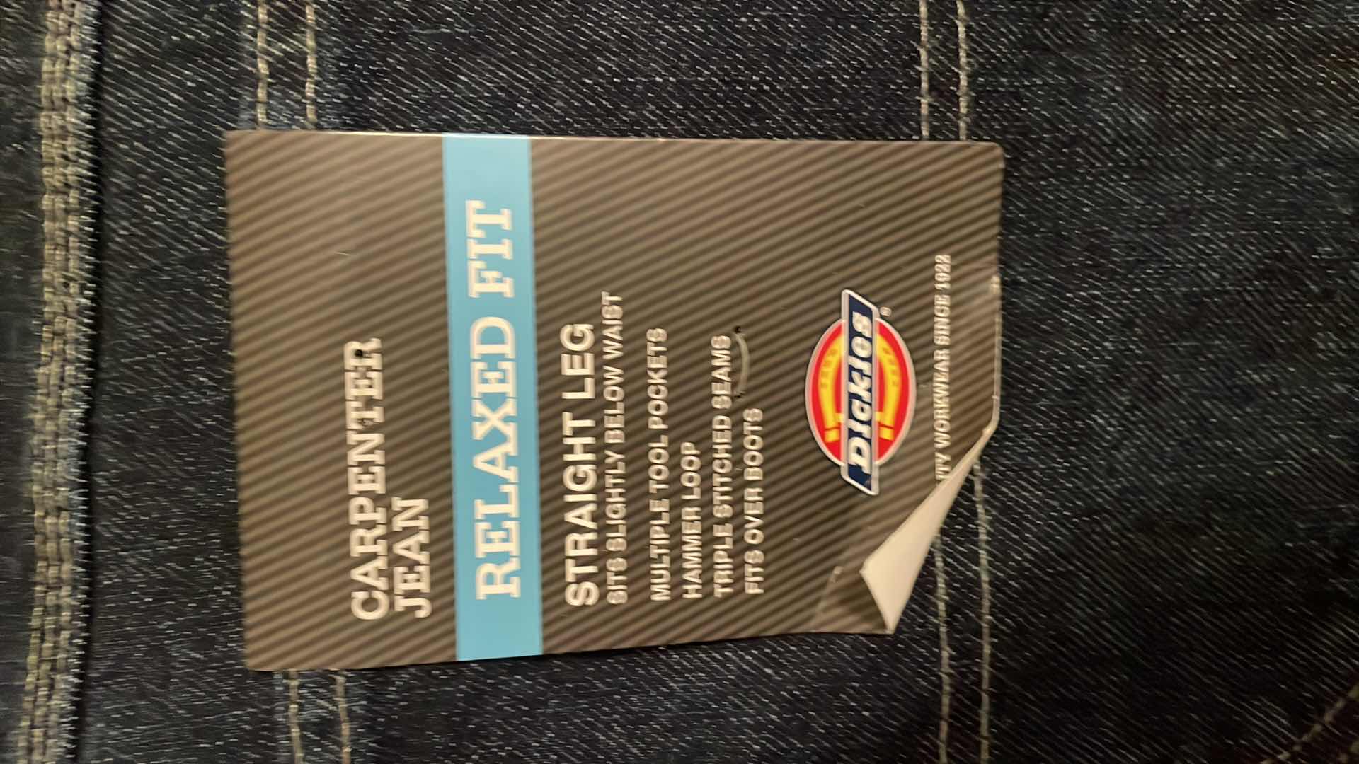 Photo 1 of DICKIES RELAXED FIT CARPENTER JEANS 42x34