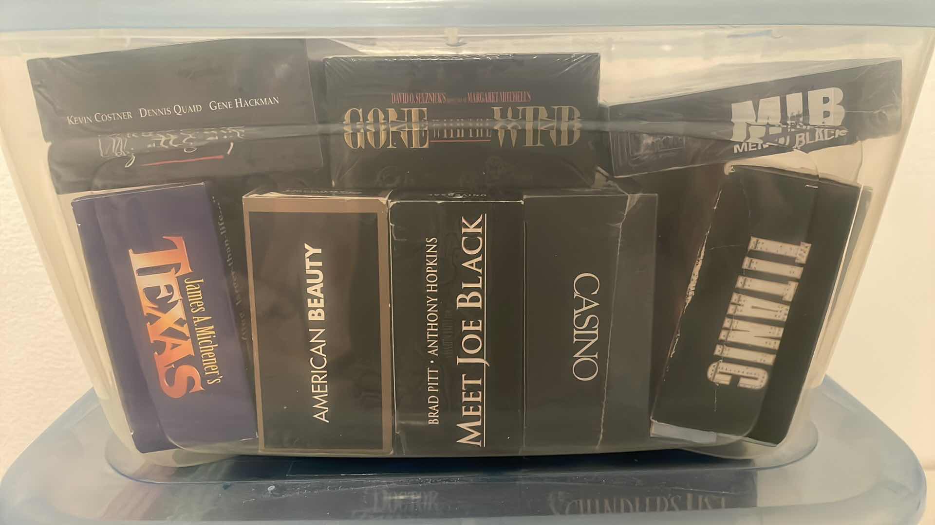 Photo 1 of TOTES WITH VHS MOVIES SERIES AND LEARN SPANISH CASSETTES