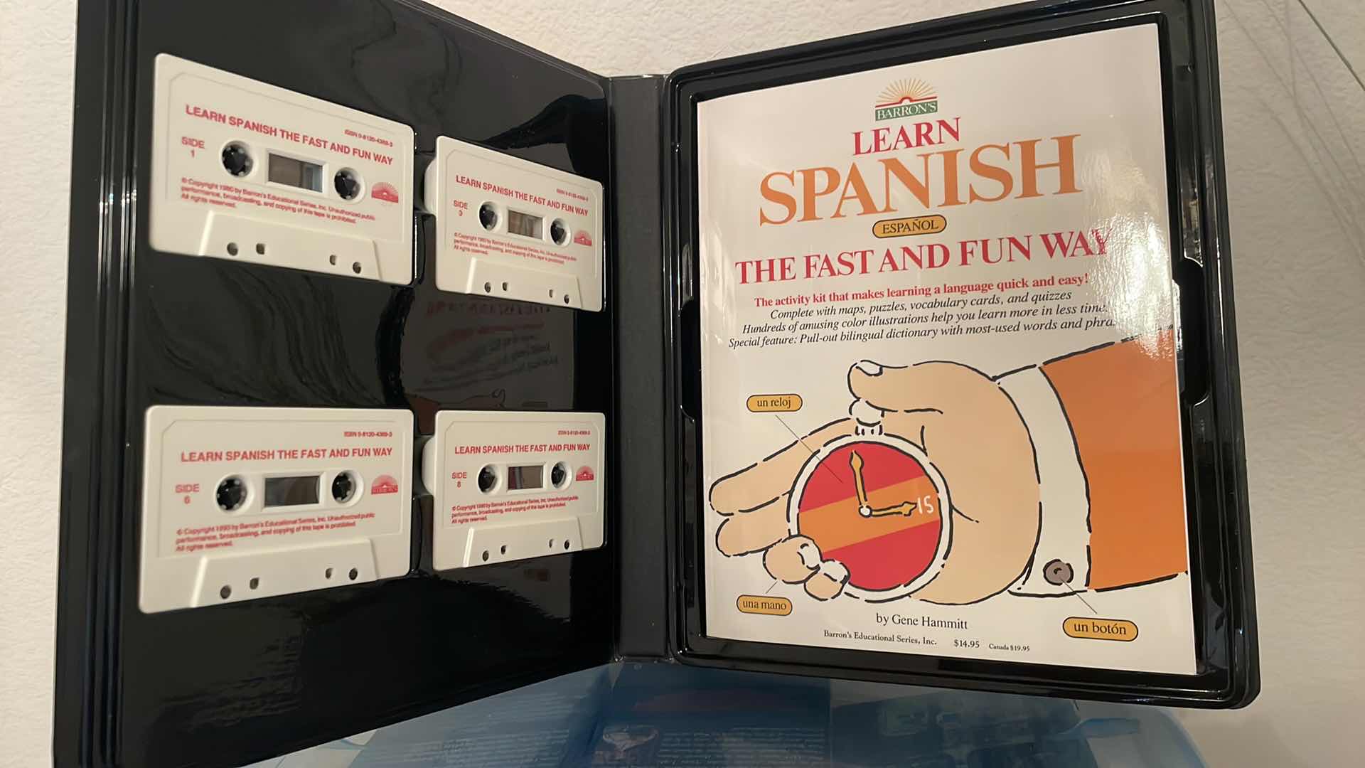 Photo 1 of TOTES WITH VHS MOVIES SERIES AND LEARN SPANISH CASSETTES