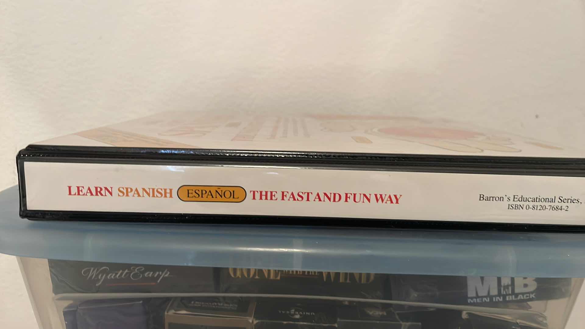 Photo 1 of TOTES WITH VHS MOVIES SERIES AND LEARN SPANISH CASSETTES