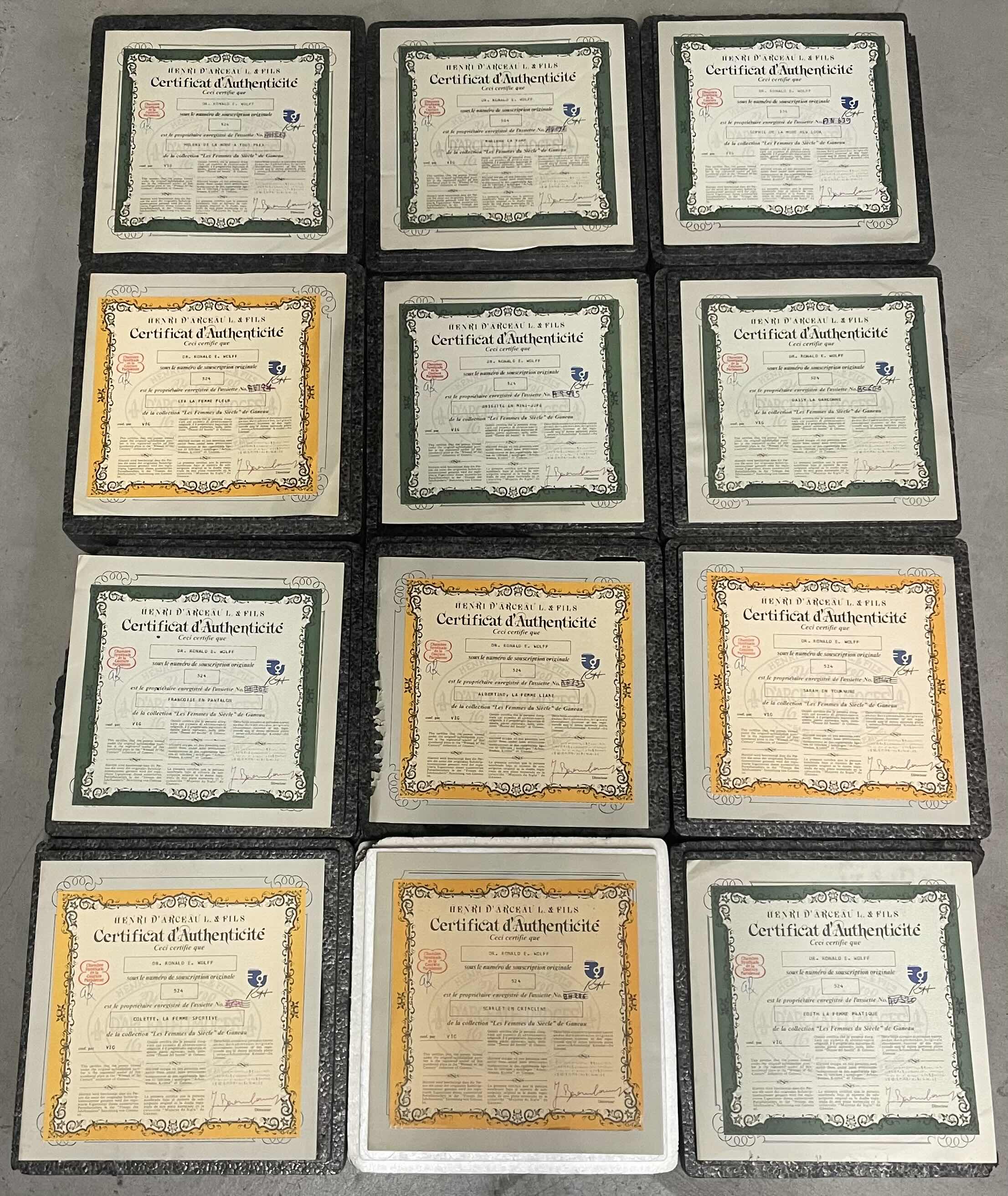 Photo 1 of D'ARCEAU LIMOGES LES FEMMES DU SIECLE WOMEN OF CENTURY COLLECTORS PLATES VINTAGE SET OF 12 PLATES WITH COA