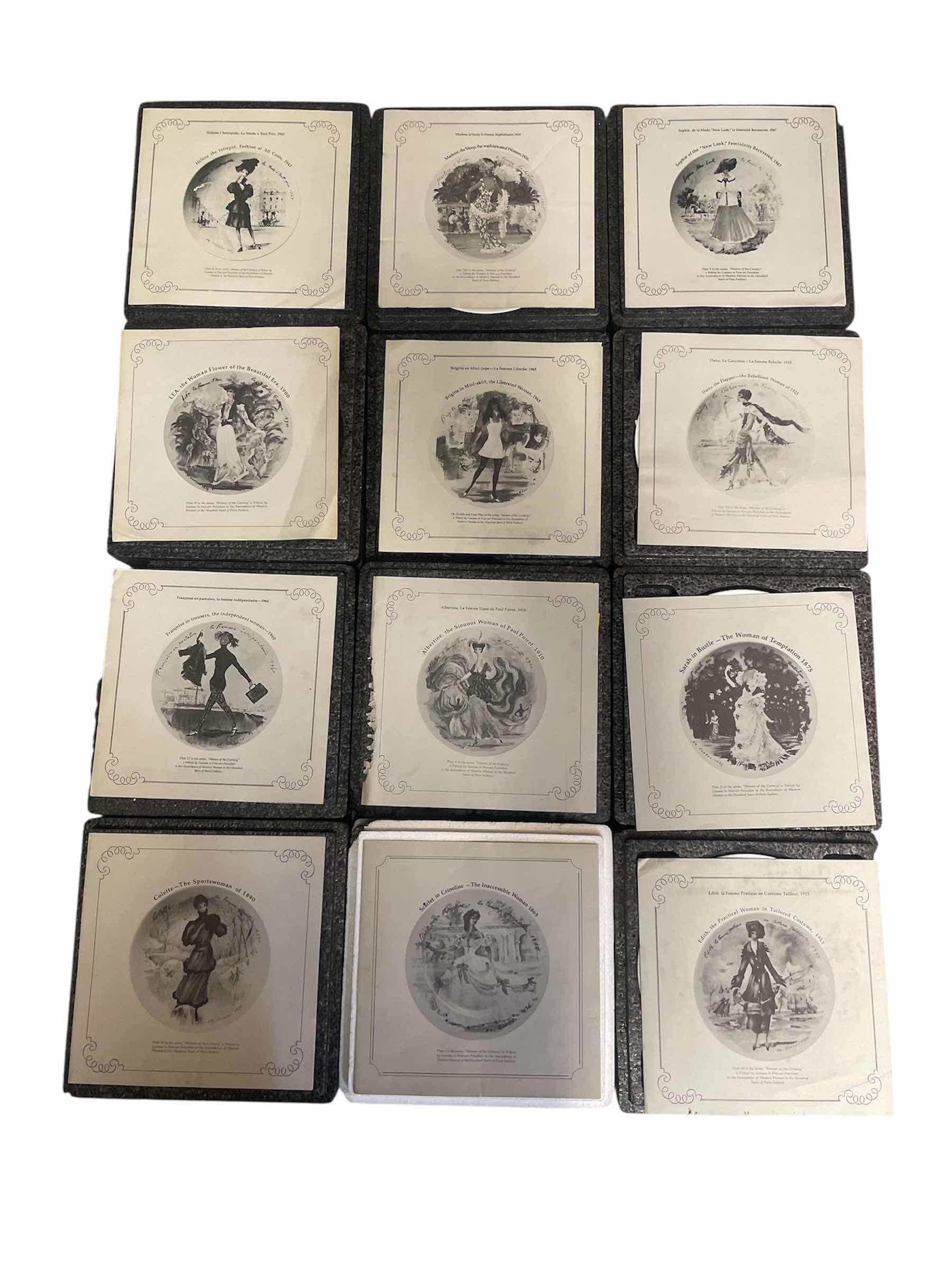 Photo 1 of D'ARCEAU LIMOGES LES FEMMES DU SIECLE WOMEN OF CENTURY COLLECTORS PLATES VINTAGE SET OF 12 PLATES WITH COA