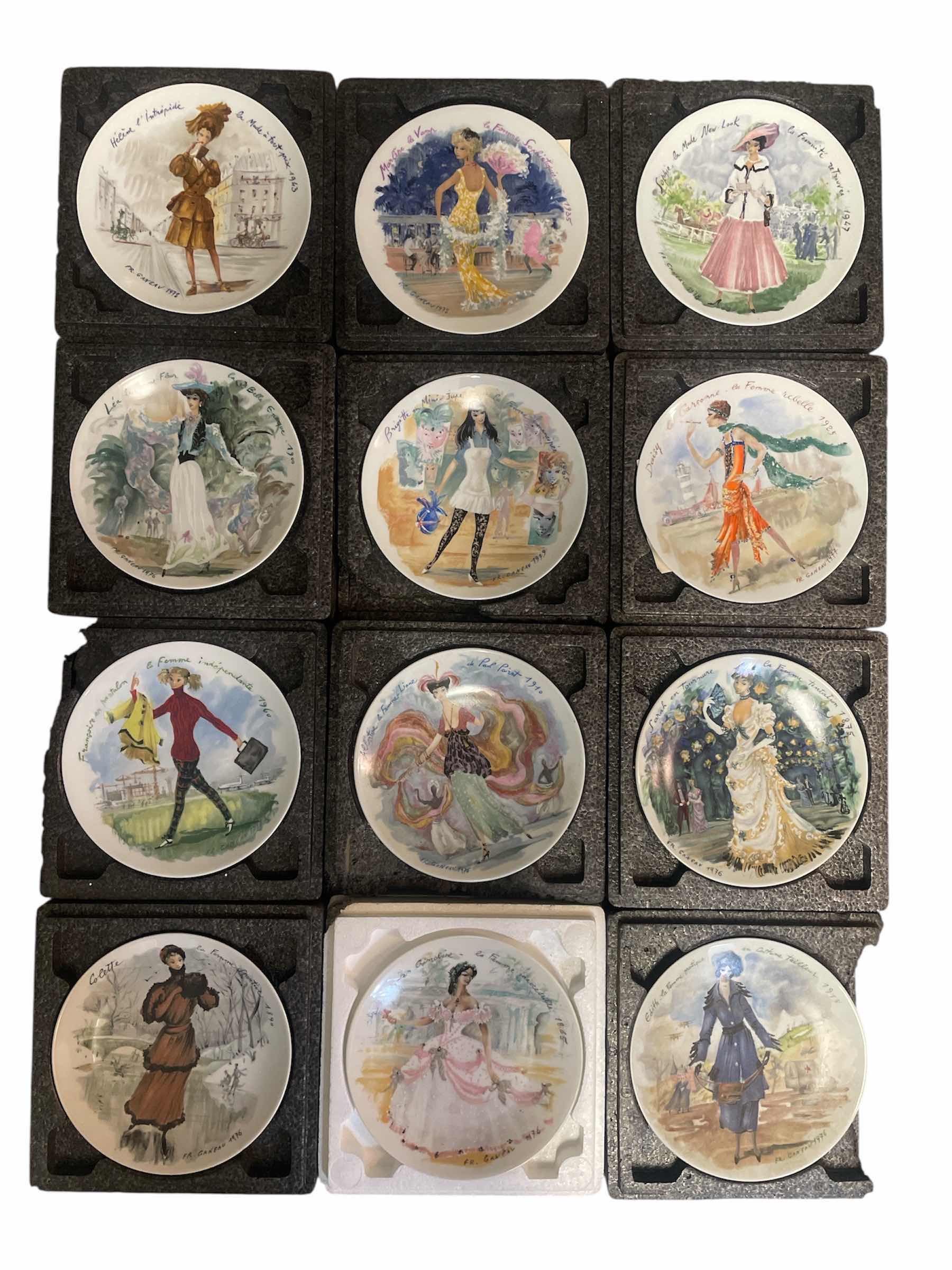 Photo 1 of D'ARCEAU LIMOGES LES FEMMES DU SIECLE WOMEN OF CENTURY COLLECTORS PLATES VINTAGE SET OF 12 PLATES WITH COA