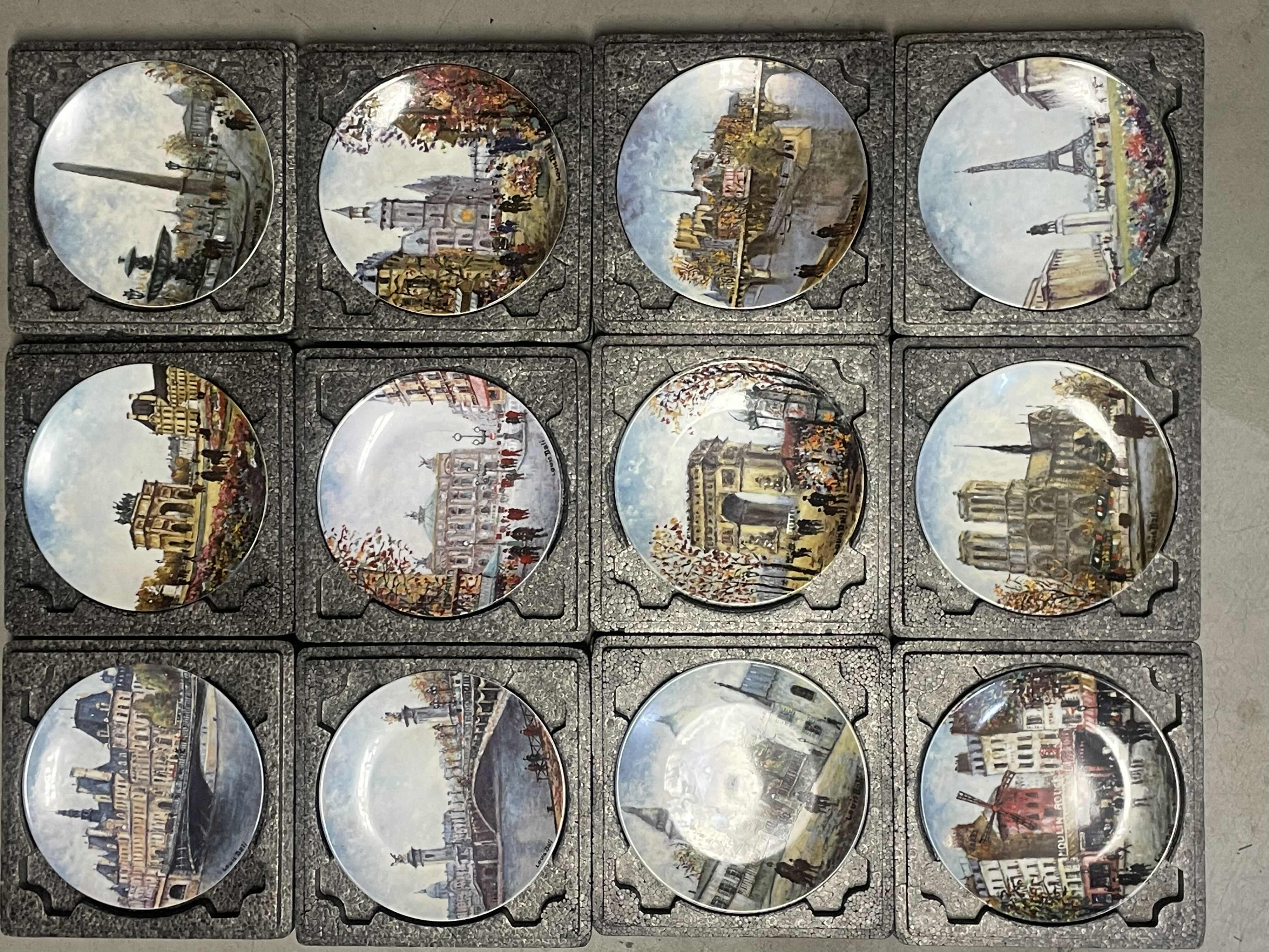 View 1 of 12 SITES OF PARIS LOUIS DALI FRENCH DARCEUA-LIMOGES PORCELAIN COLLECTORS PLATES FULL SET BY HENRI D ARCEAU & FILS