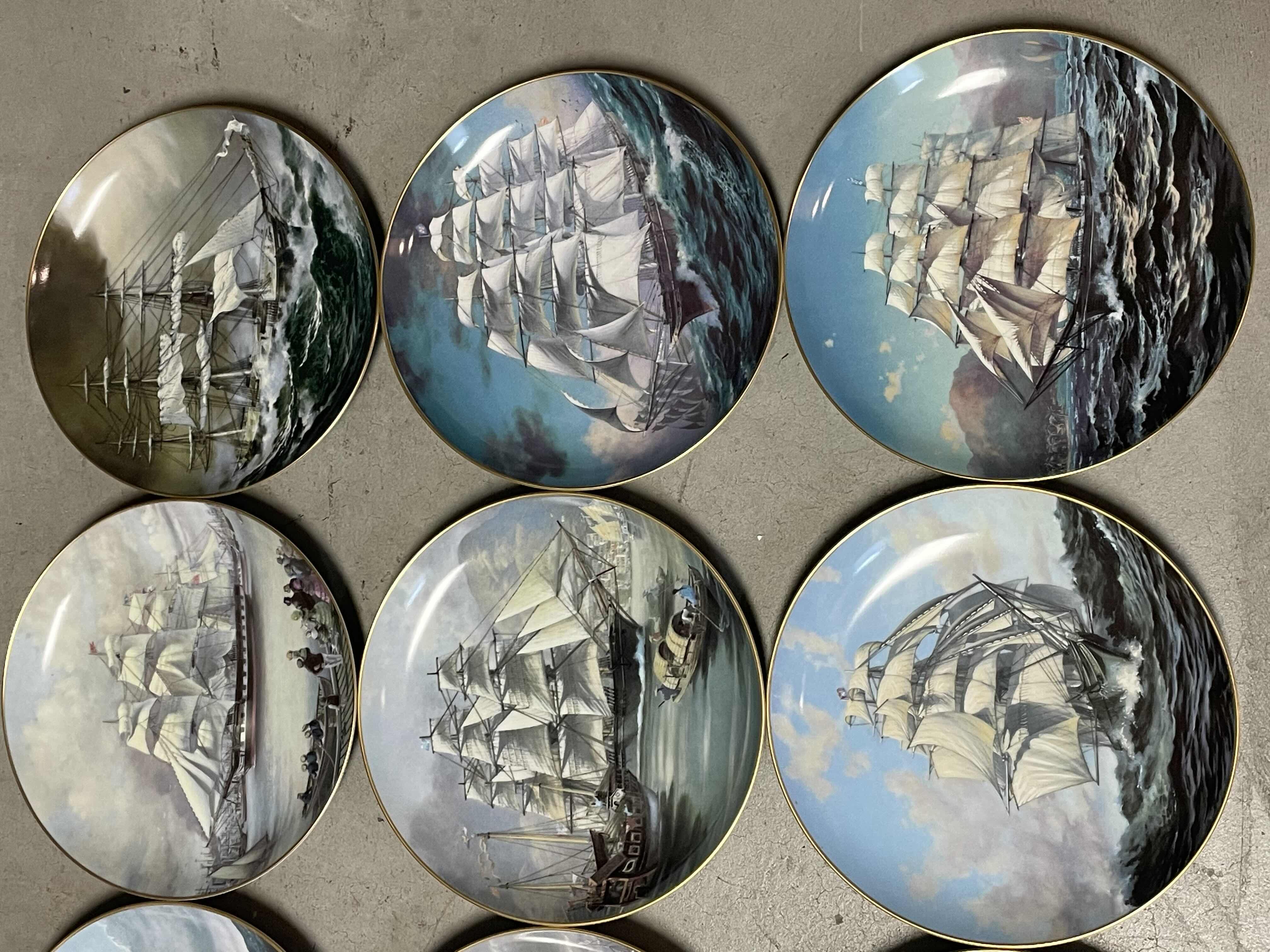 Photo 1 of THE GREAT CLIPPER SHIPS PLATE COLLECTION BY FRANKLIN PORCELAIN FRANKLIN MINT CLIPPER SHIP PLATES PRODUCED IN 1981 BY LEONARD J PEARCE