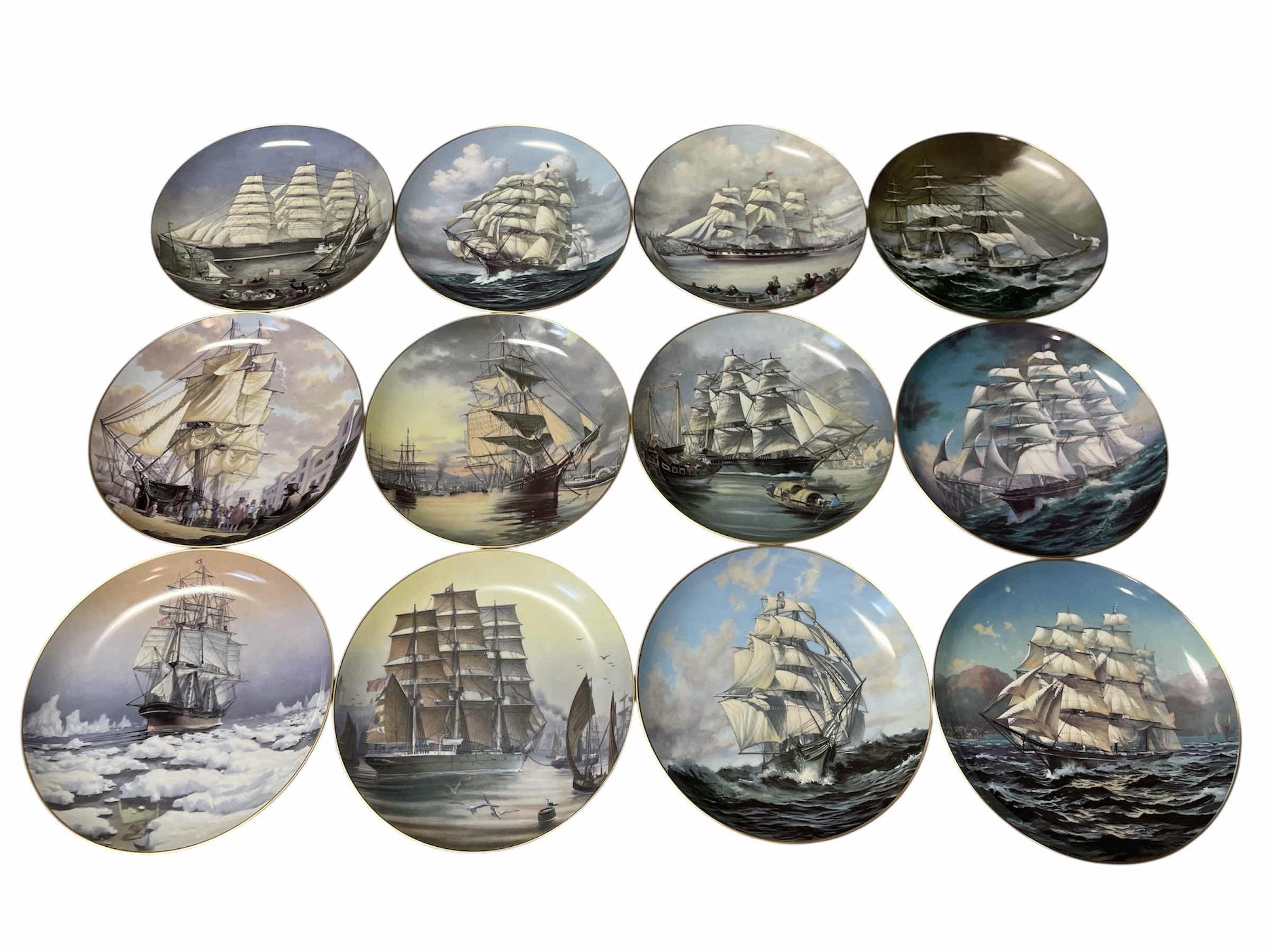 Photo 1 of THE GREAT CLIPPER SHIPS PLATE COLLECTION BY FRANKLIN PORCELAIN FRANKLIN MINT CLIPPER SHIP PLATES PRODUCED IN 1981 BY LEONARD J PEARCE