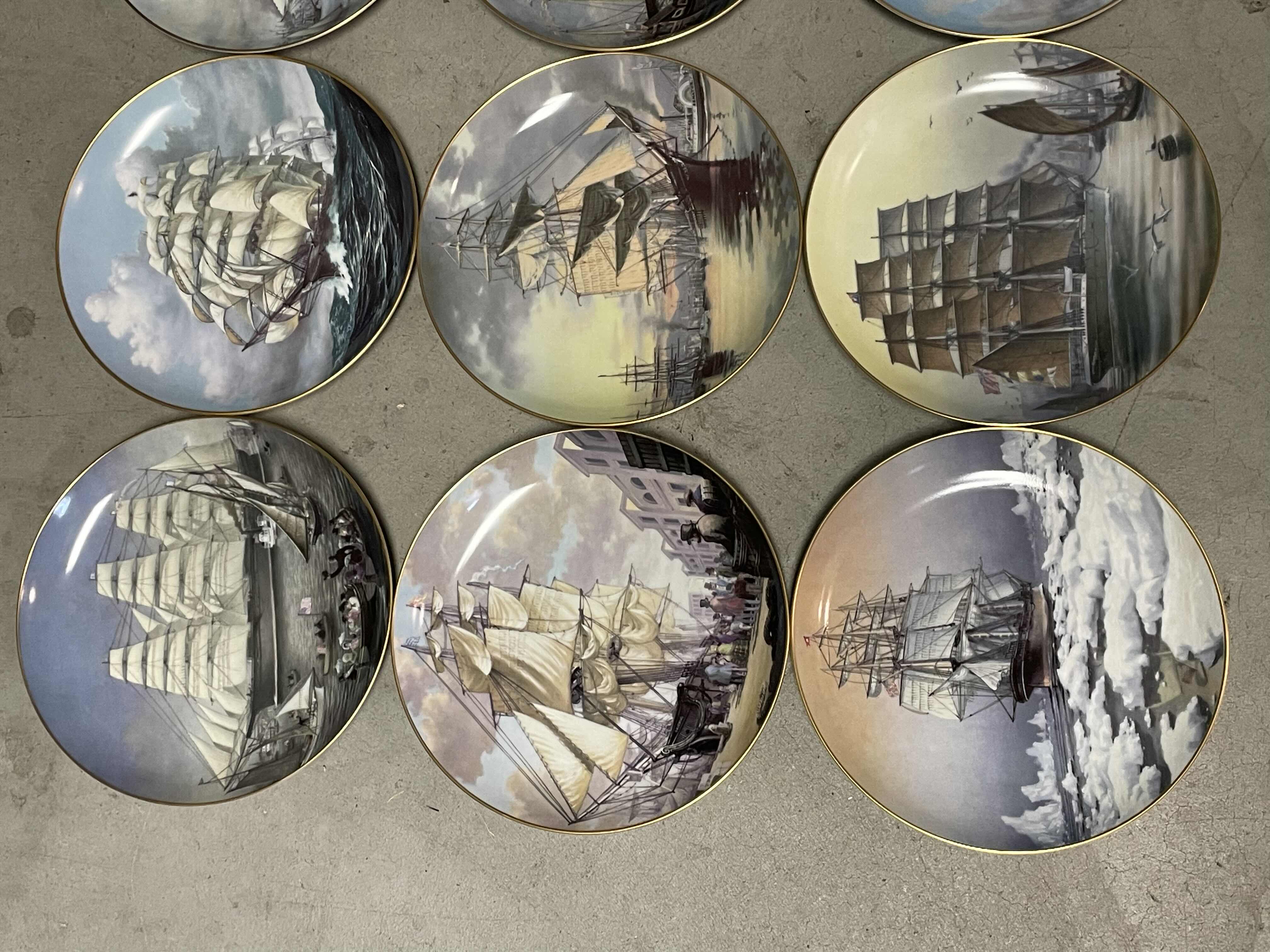 Photo 1 of THE GREAT CLIPPER SHIPS PLATE COLLECTION BY FRANKLIN PORCELAIN FRANKLIN MINT CLIPPER SHIP PLATES PRODUCED IN 1981 BY LEONARD J PEARCE