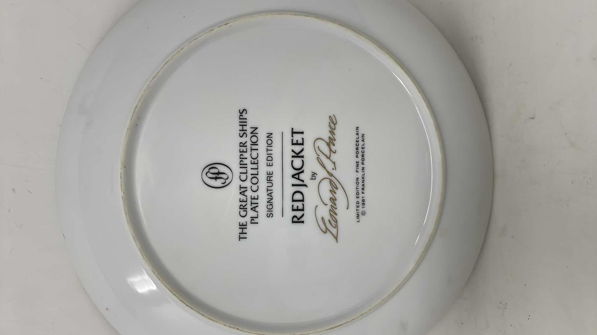 Photo 1 of THE GREAT CLIPPER SHIPS PLATE COLLECTION BY FRANKLIN PORCELAIN FRANKLIN MINT CLIPPER SHIP PLATES PRODUCED IN 1981 BY LEONARD J PEARCE