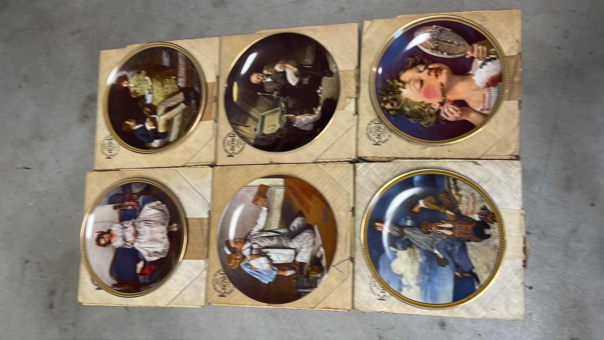 Photo 1 of NORMAN ROCKWELL KNOWLES BRADFORD EXCHANGE DECORATIVE PLATES WITH COA