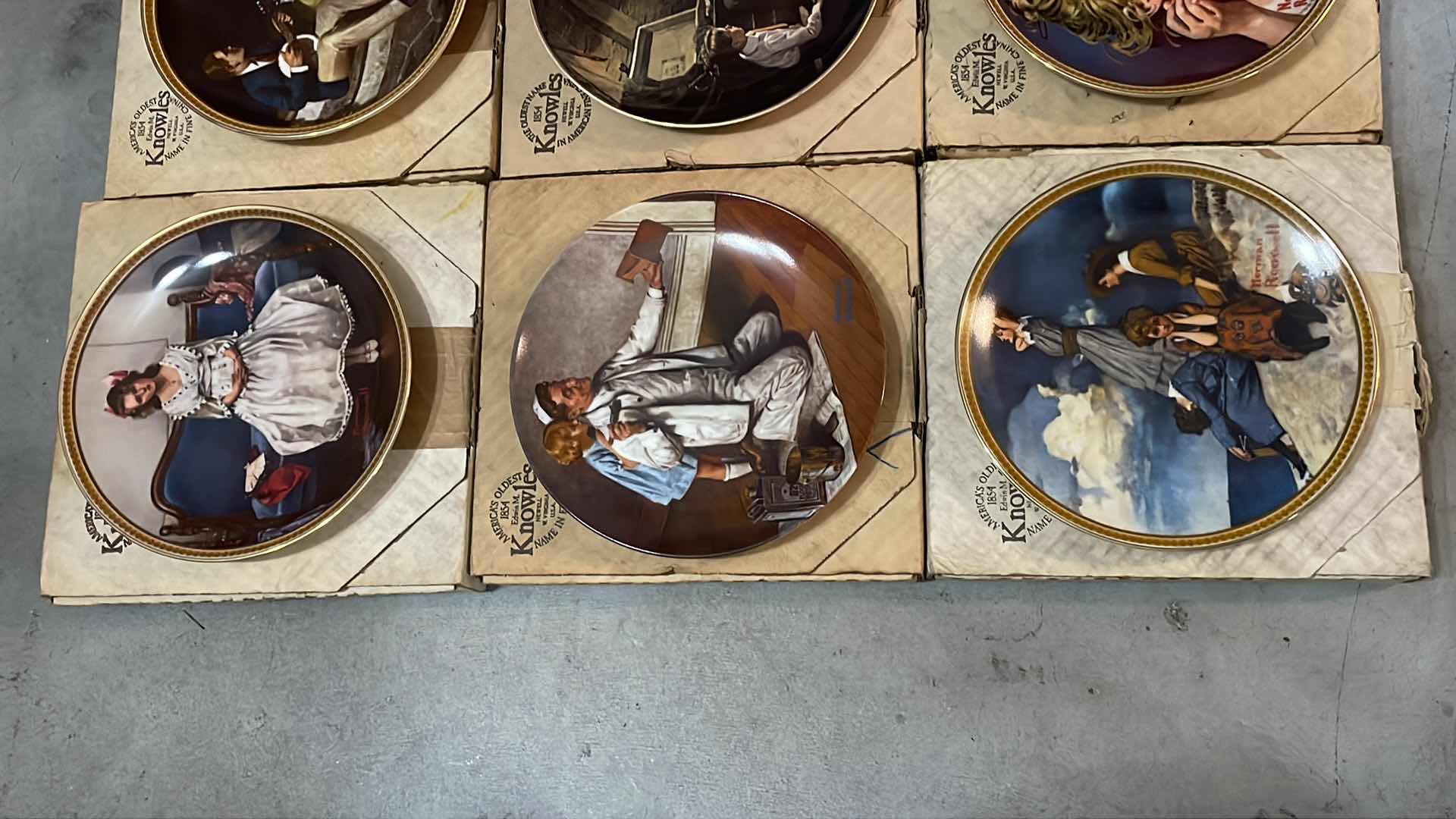 Photo 1 of NORMAN ROCKWELL KNOWLES BRADFORD EXCHANGE DECORATIVE PLATES WITH COA