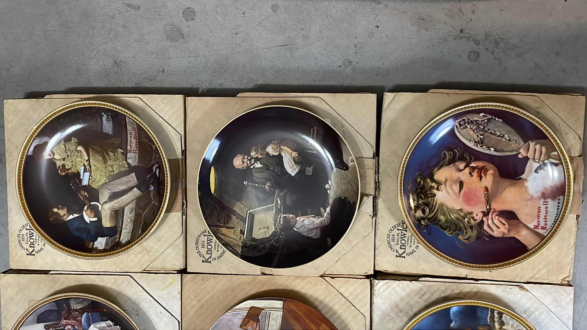 Photo 1 of NORMAN ROCKWELL KNOWLES BRADFORD EXCHANGE DECORATIVE PLATES WITH COA