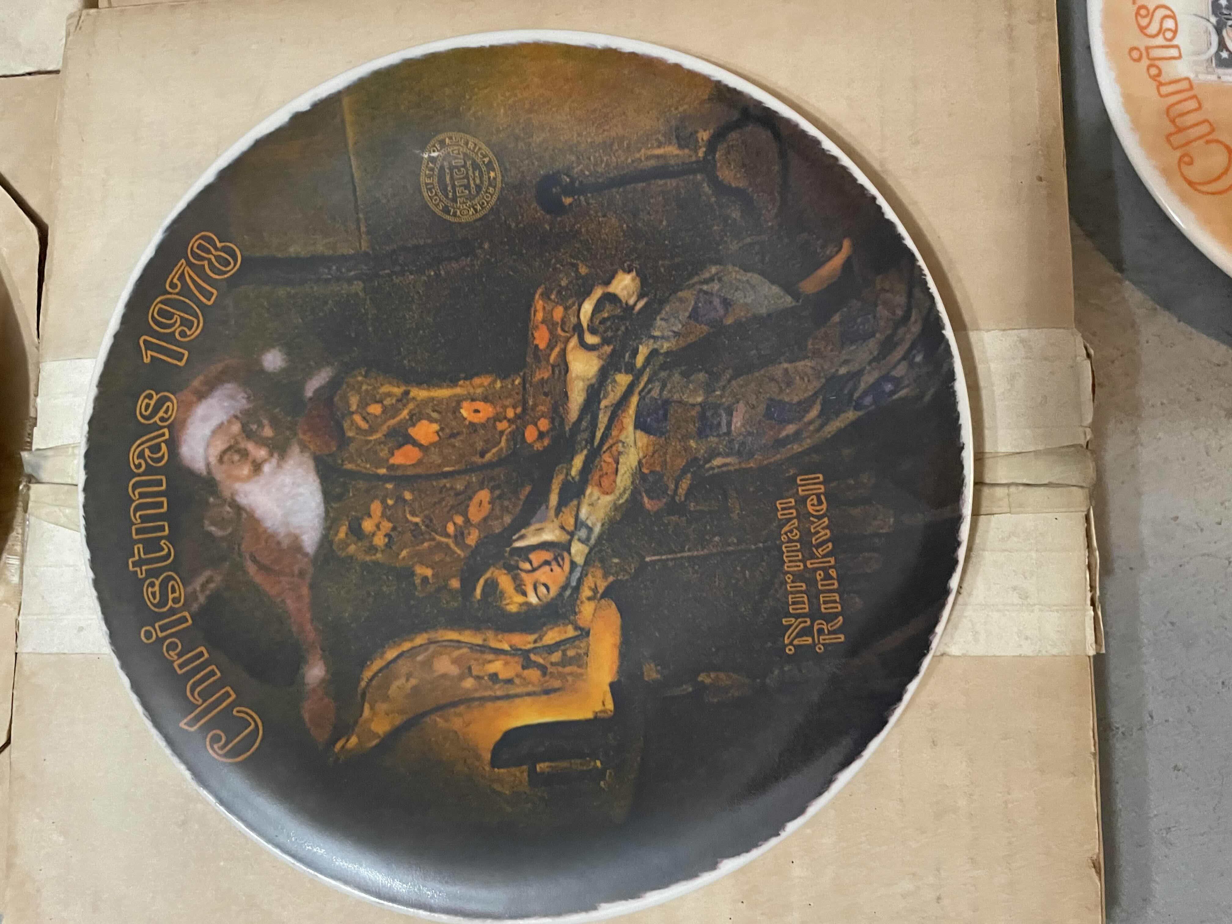 Photo 1 of NORMAN ROCKWELL CHRISTMAS COLLECTOR PLATES FROM KNOWLES COMPANY WITH COA