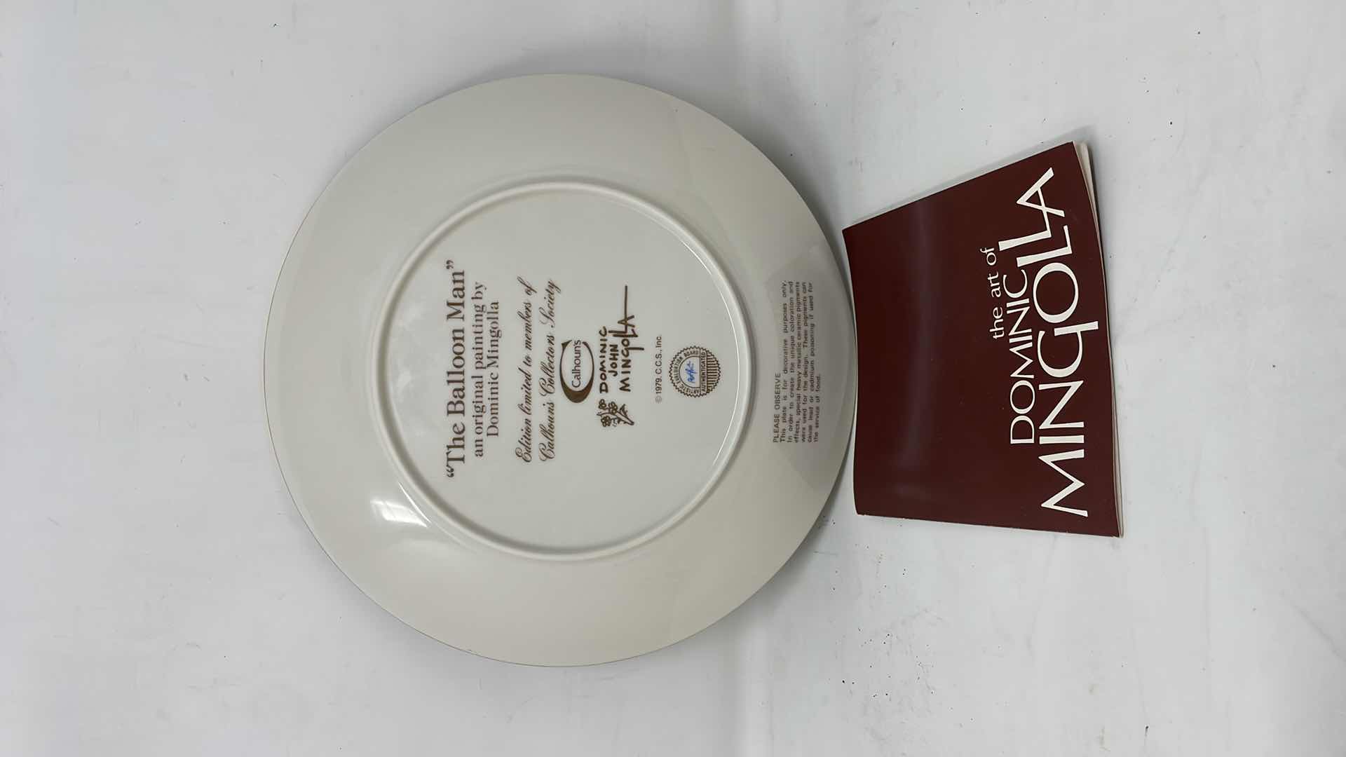 Photo 1 of 1979 DOMINIC MINGOLLA "THE BALLOON MAN" COLLECTOR PLATE ADORABLE