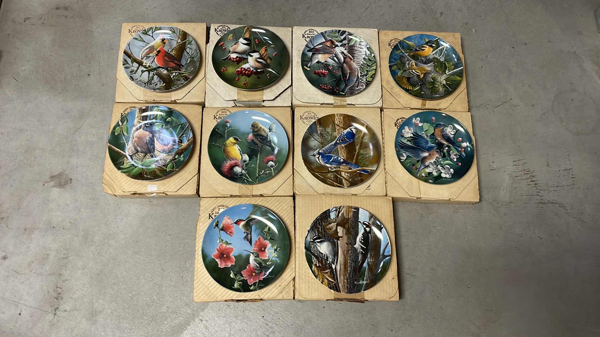 Photo 1 of "ENCYCLOPEDIA BRITANNICA BIRDS OF YOUR GARDEN COLLECTION" BY EDWIN M. KNOWLES ARTWORK BY KEVIN DANIEL WITH COA