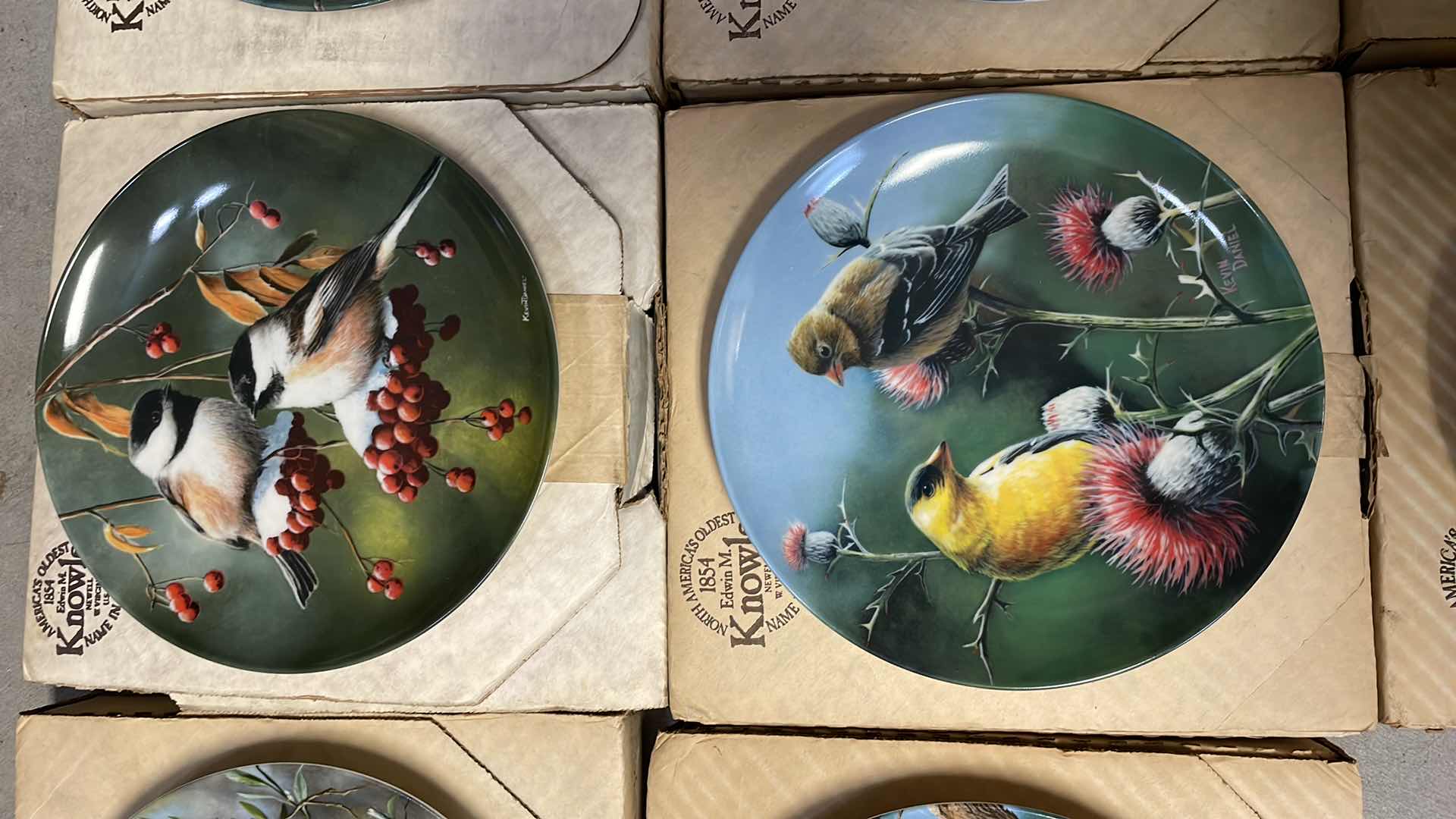 Photo 1 of "ENCYCLOPEDIA BRITANNICA BIRDS OF YOUR GARDEN COLLECTION" BY EDWIN M. KNOWLES ARTWORK BY KEVIN DANIEL WITH COA