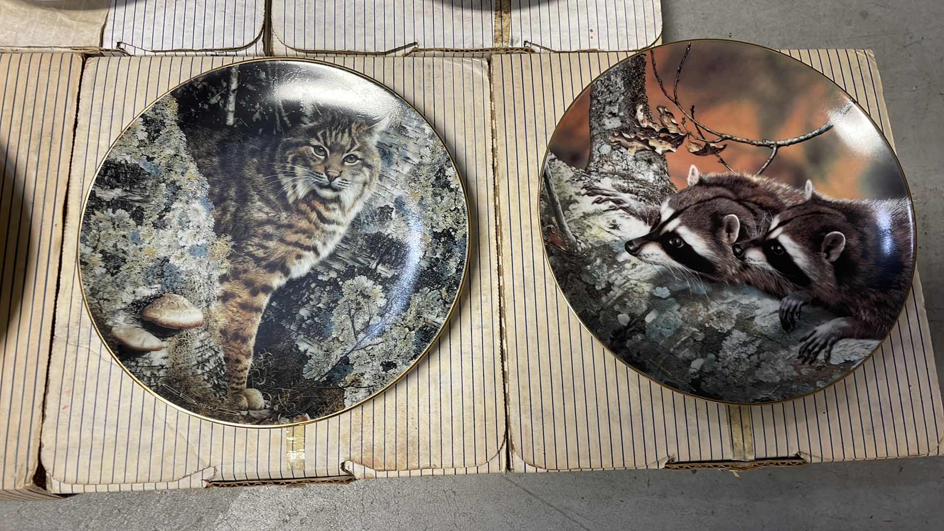 Photo 1 of "OUR WOODLAND FRIENDS" COLLECTOR PLATES CARL BRENDERS WITH BOX & COA