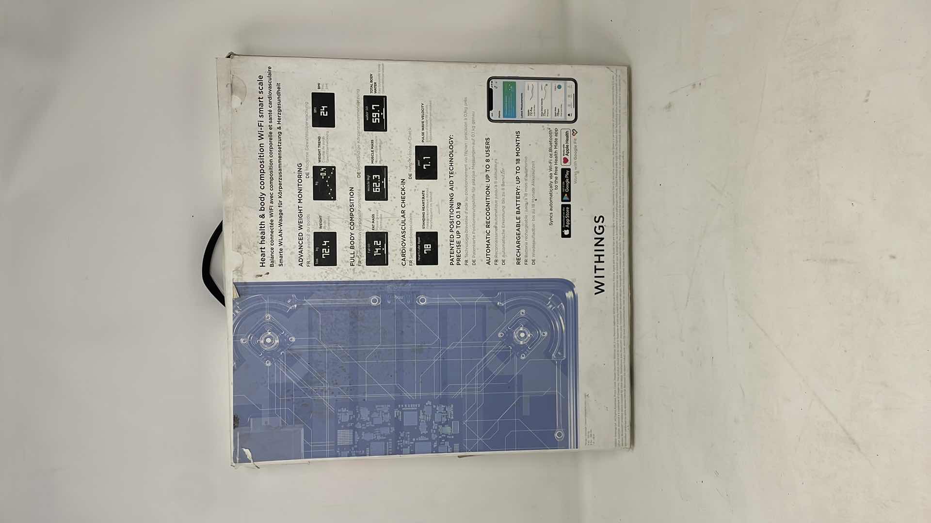 Photo 1 of NEW WITHINGS WBS06 SMART WI-FI BMI BODY SCALE BLACK READ