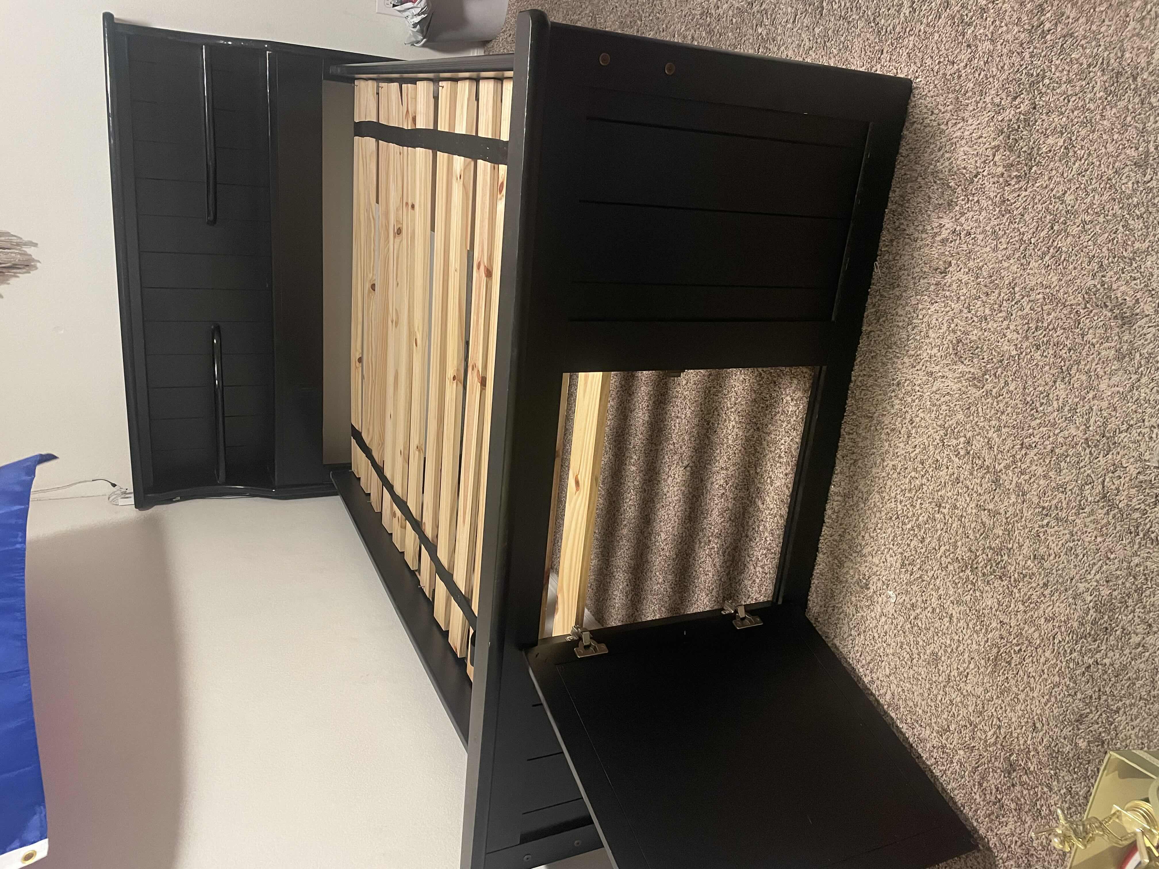 Photo 1 of SUMMIT BLACK FULL WOOD BOOKCASE BED WITH 4-DRAWER STORAGE UNIT