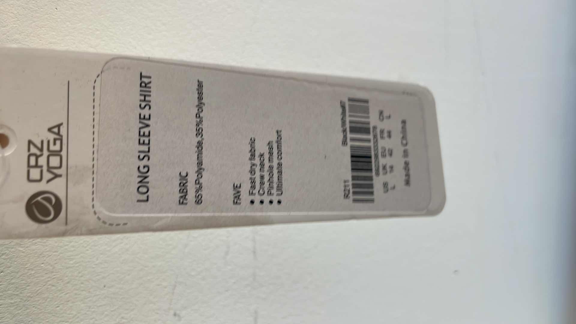 Photo 1 of CRZ YOGA WOMEN'S SEAMLESS ATHLETIC LONG SLEEVES SPORTS RUNNING SHIRT BREATHABLE GYM WORKOUT TOP SIZE LARGE