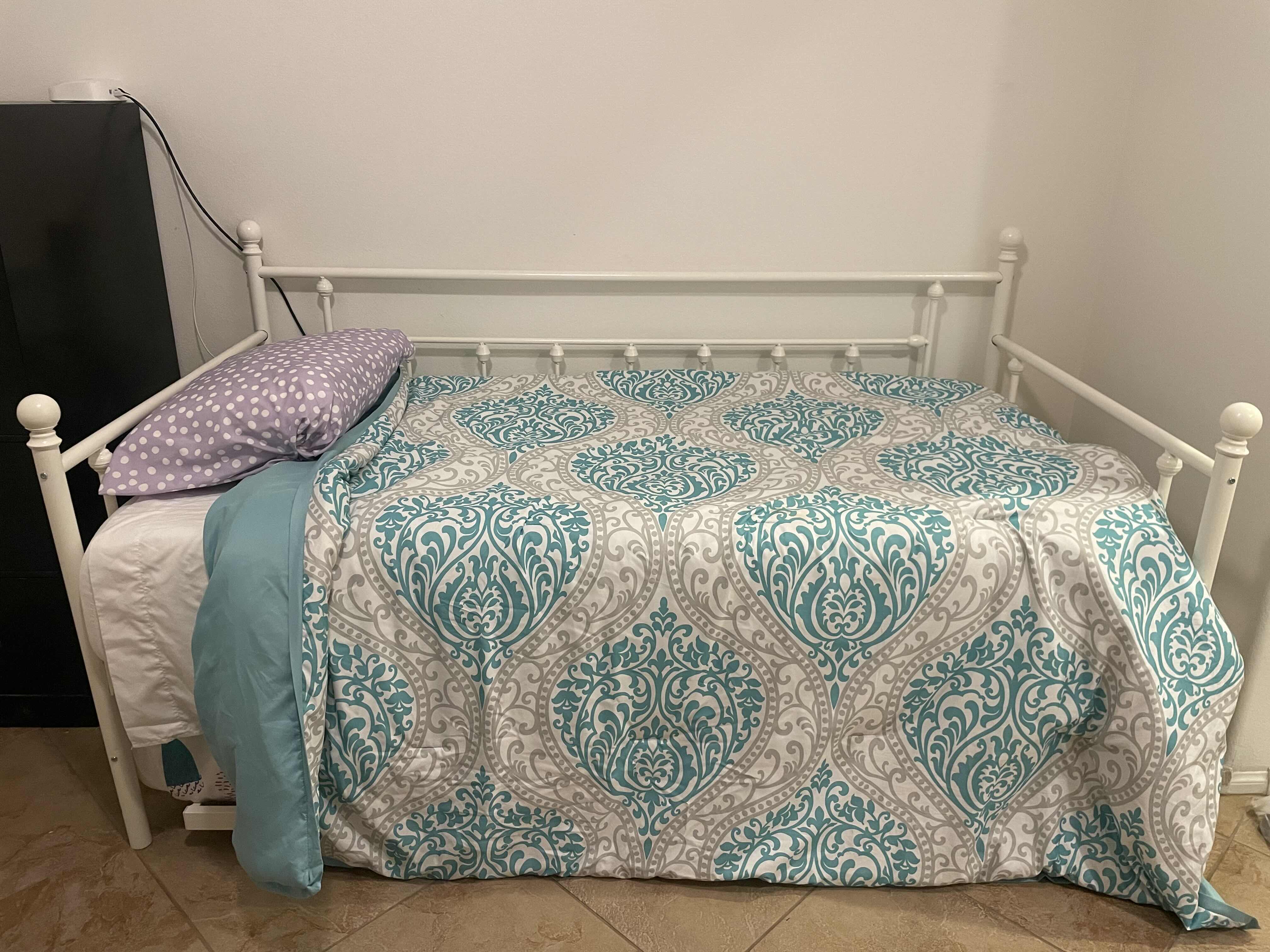 Photo 1 of DAY BED WITH 2 TWIN MATTRESSES BARELY USED WITH SHEETS AND COMFORTERS