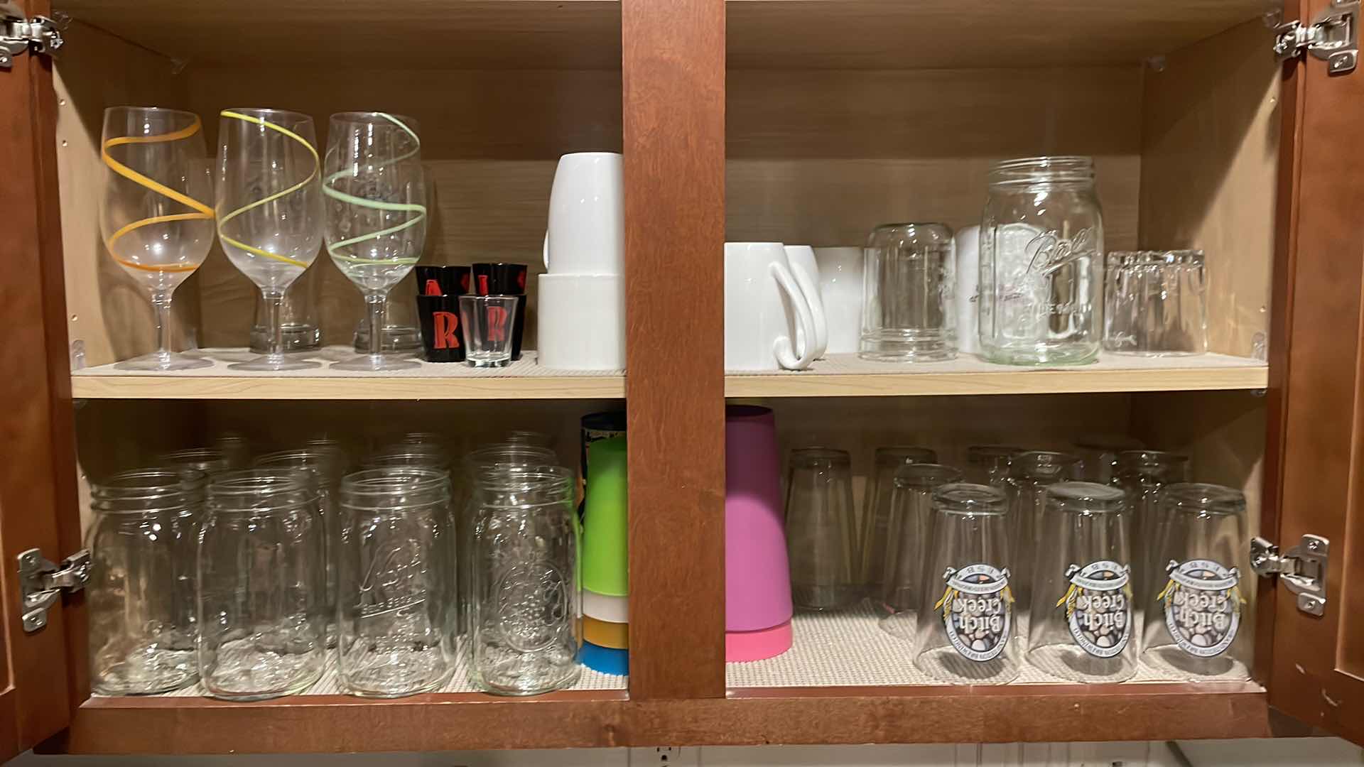 Photo 1 of CONTENTS ON SHELVES GLASS WARE