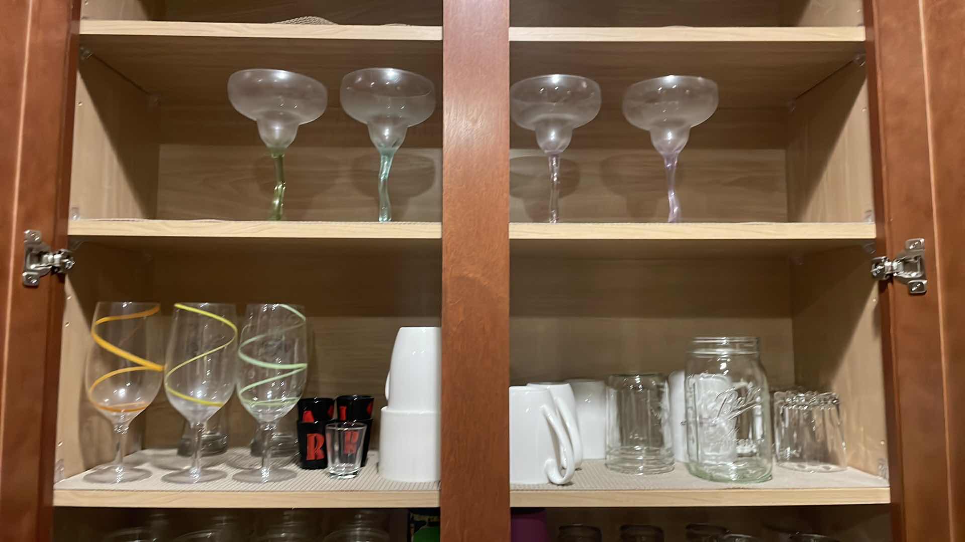 Photo 1 of CONTENTS ON SHELVES GLASS WARE