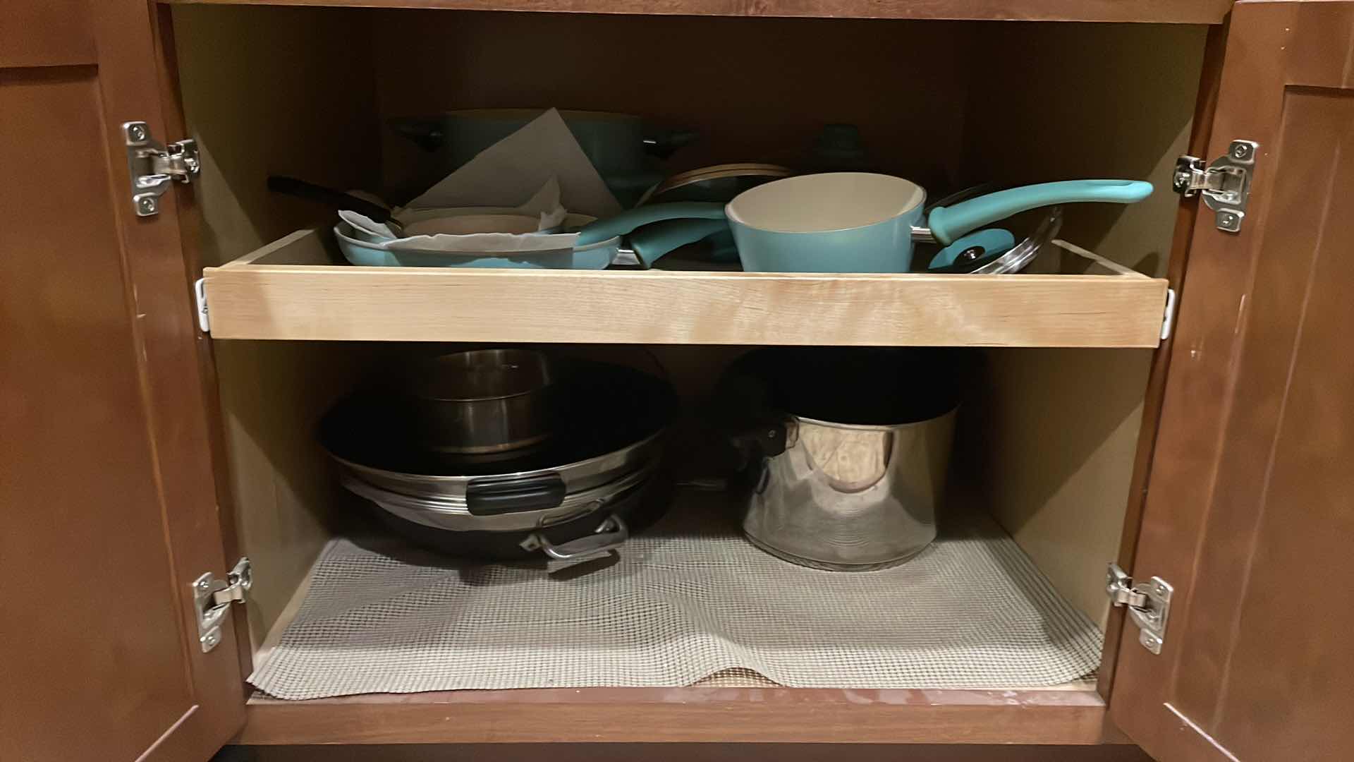 Photo 1 of CONTENTS OF SHELVES POT AND PANS