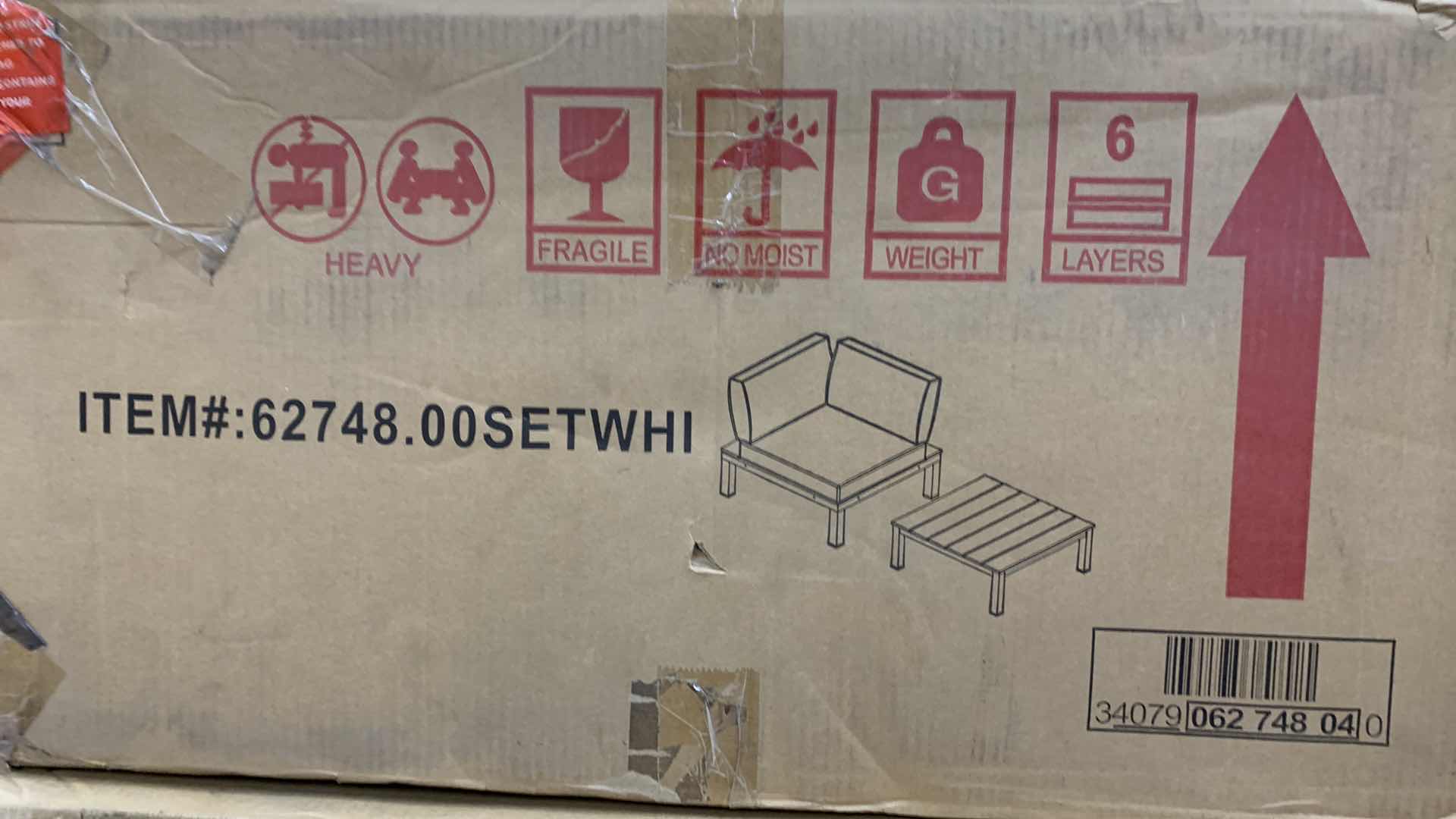 Photo 1 of OUTDOOR CHAIR AND WOODEN TABLE MODEL 62748.00SETWHI