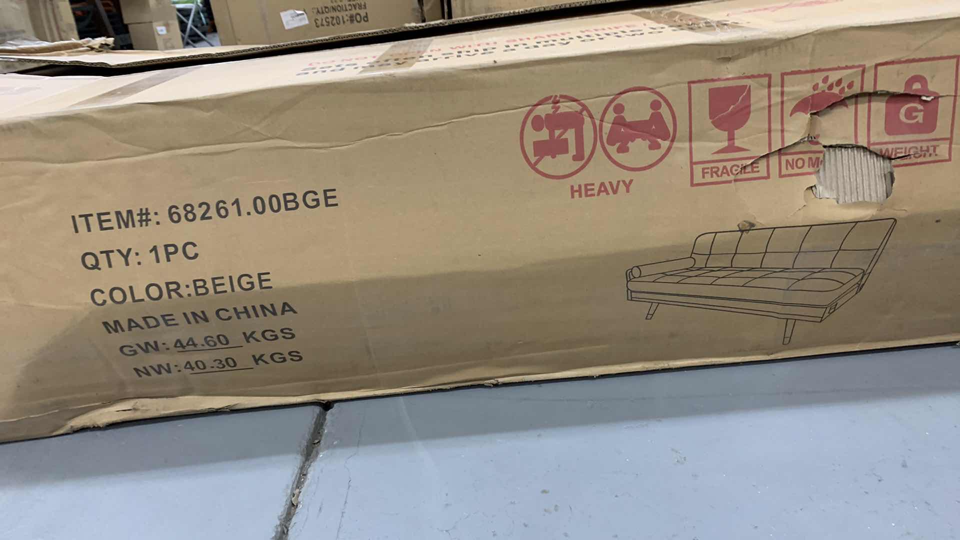 Photo 1 of BEIGE EURO LOUNGER SOFA MODEL 68261.00BGE