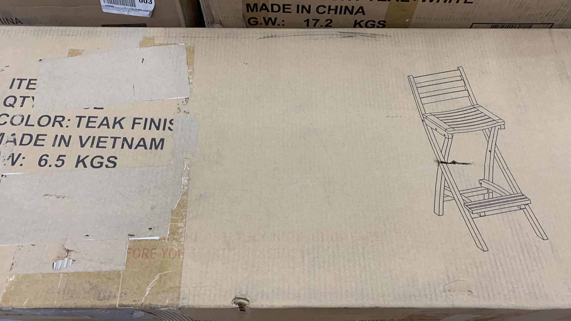 Photo 1 of NOBLE HOUSE DEBORAH FOLDABLE TEAK FINISH OUTDOOR PATIO BAR STOOL