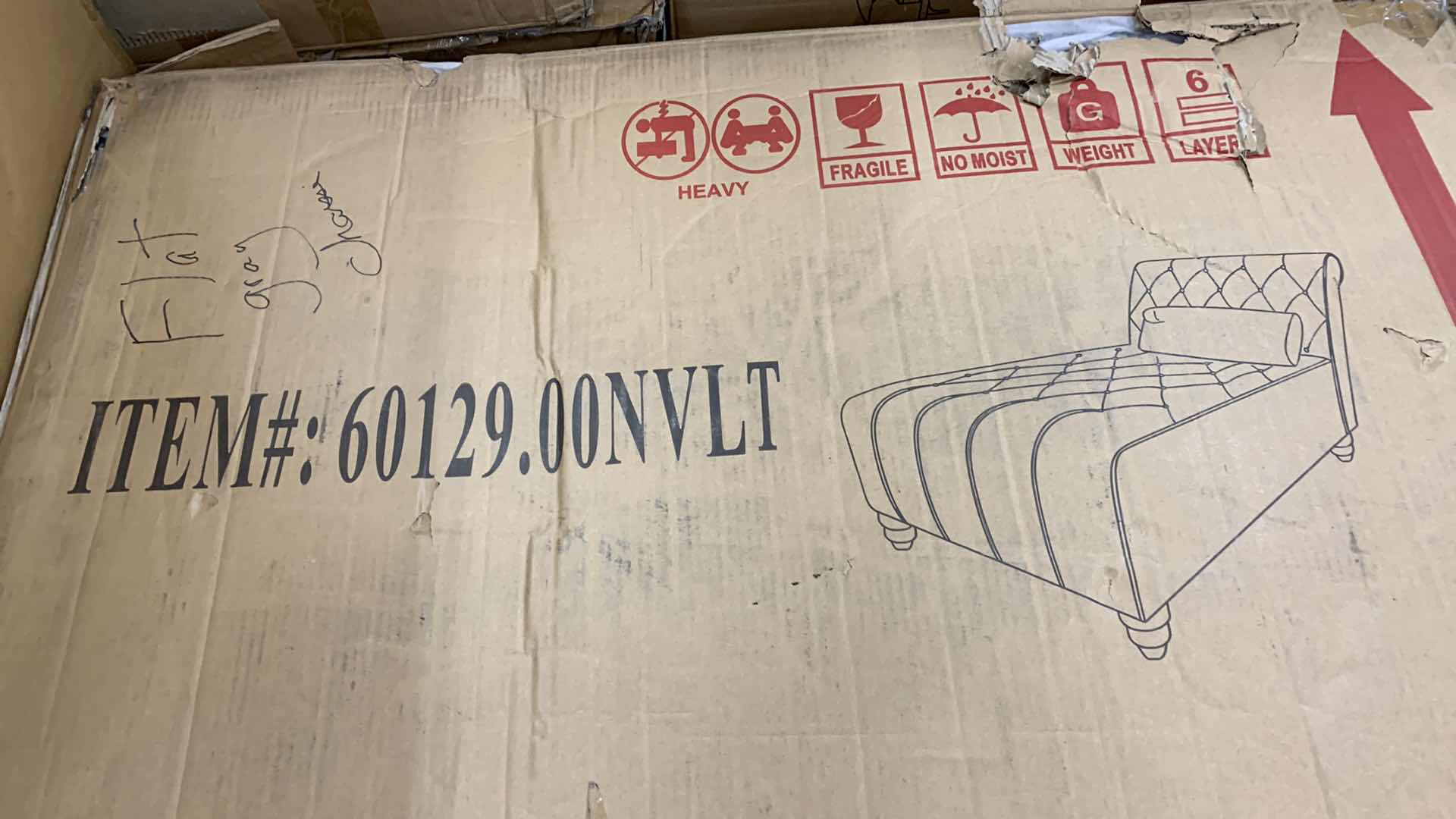 Photo 1 of RAFAELA TUFTED VELVET CHAISE IN GREY