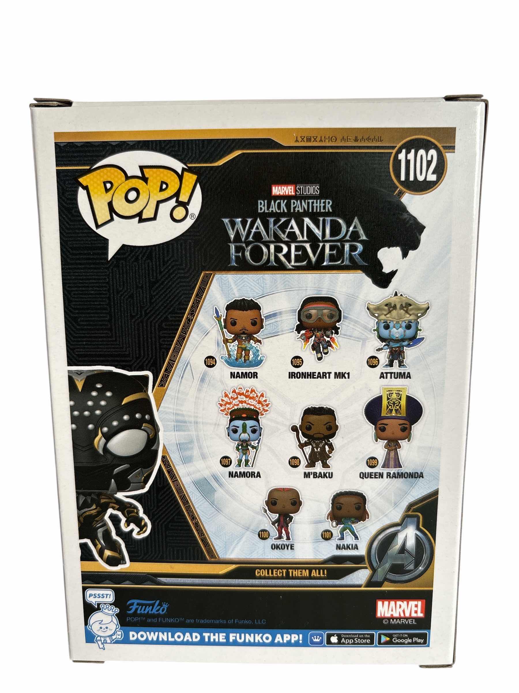Photo 1 of NIB FUNKO POP BLACK PANTHER WAKANDA FOREVER BLACK PANTHER