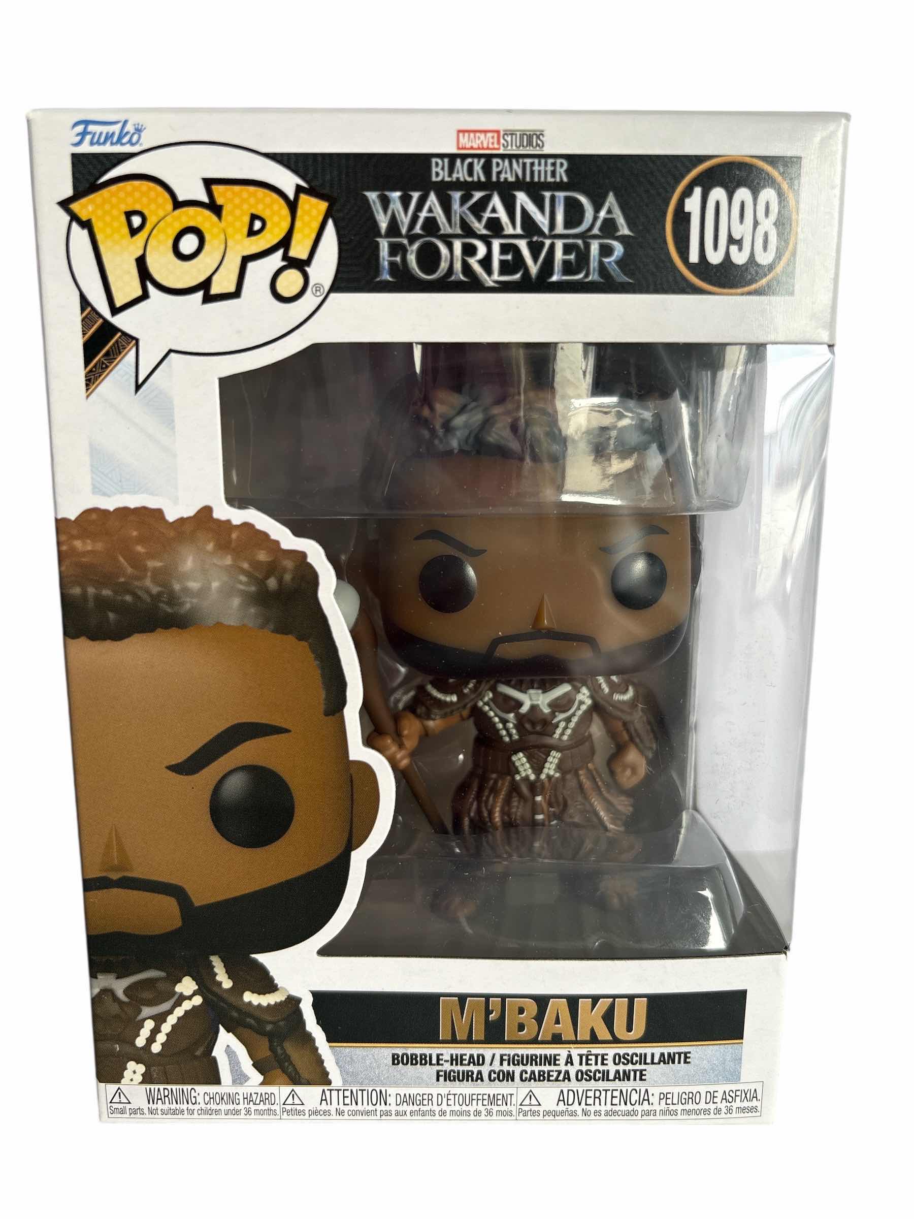 Photo 1 of NIB FUNKO POP BLACK PANTHER WAKANDA FOREVER M’BAKU