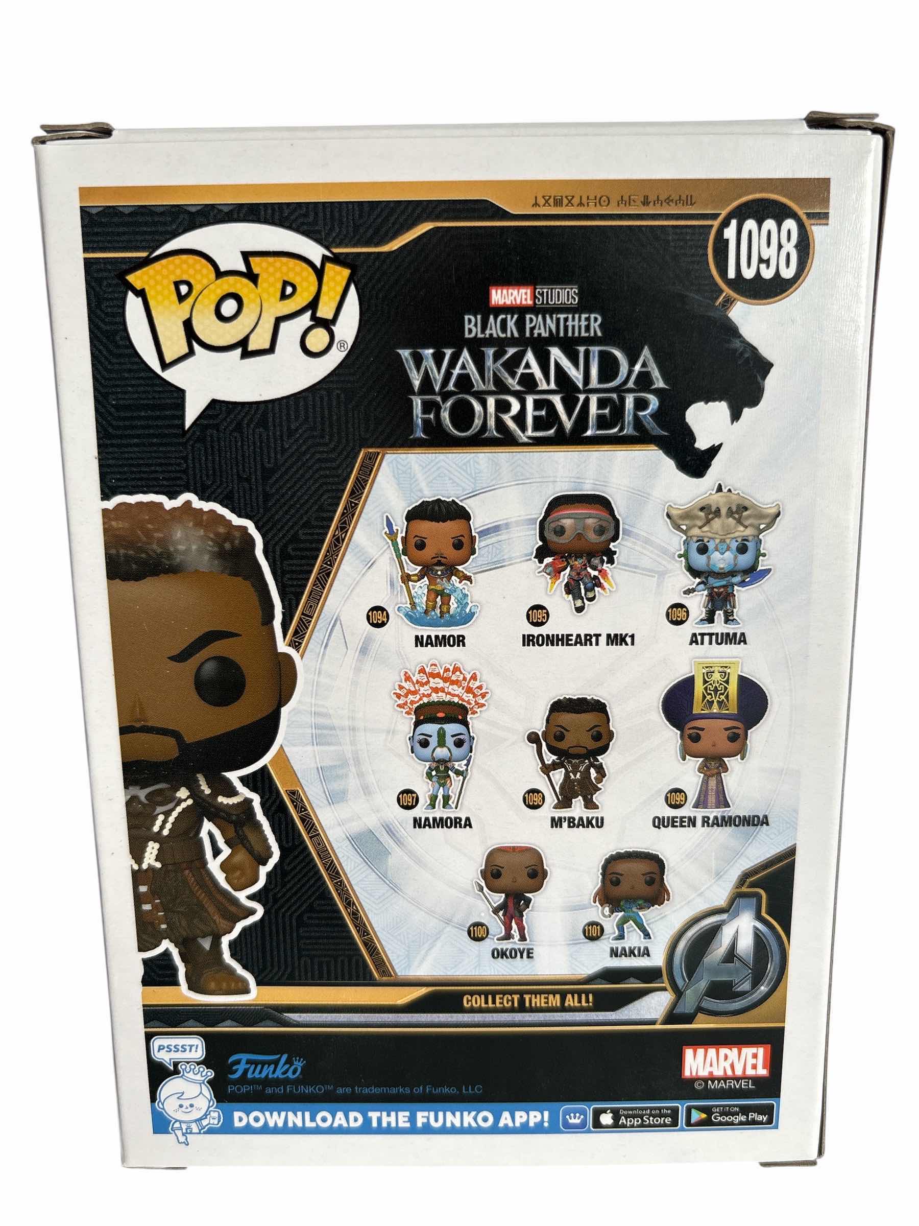 Photo 1 of NIB FUNKO POP BLACK PANTHER WAKANDA FOREVER M’BAKU
