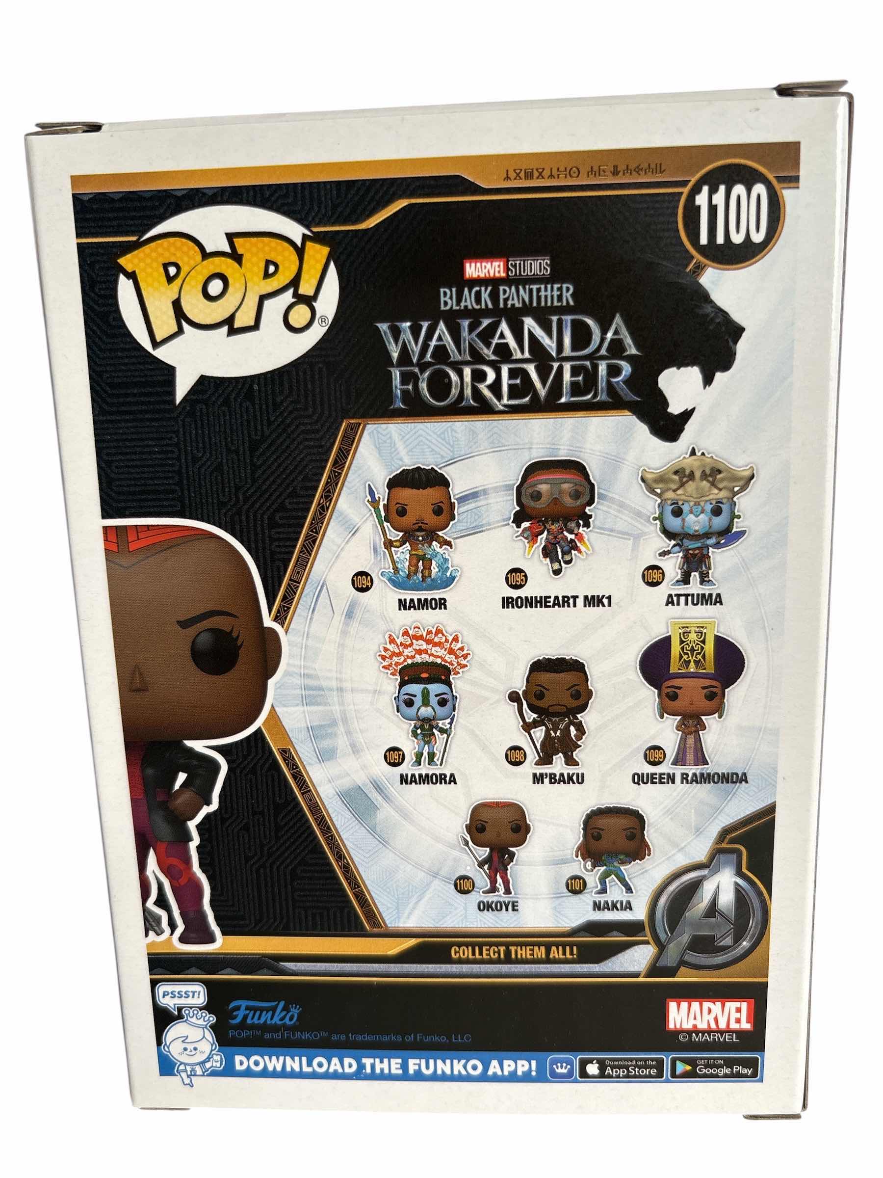 Photo 1 of NIB FUNKO POP BLACK PANTHER WAKANDA FOREVER OKOYE