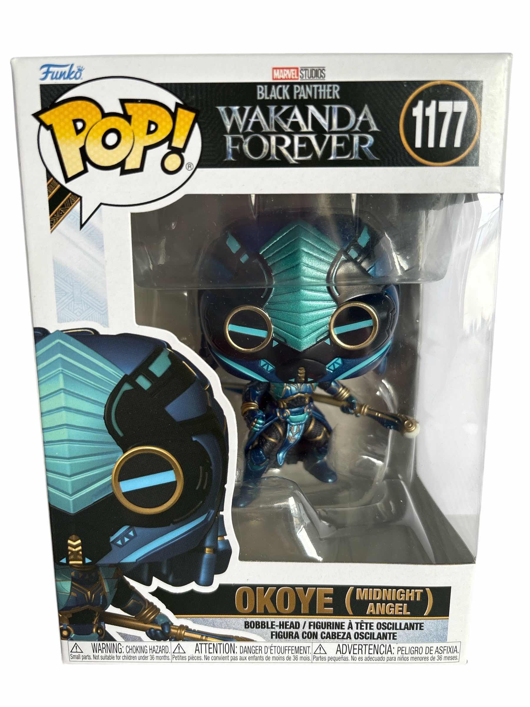Photo 1 of NIB FUNKO POP BLACK PANTHER WAKANDA FOREVER OKOYE