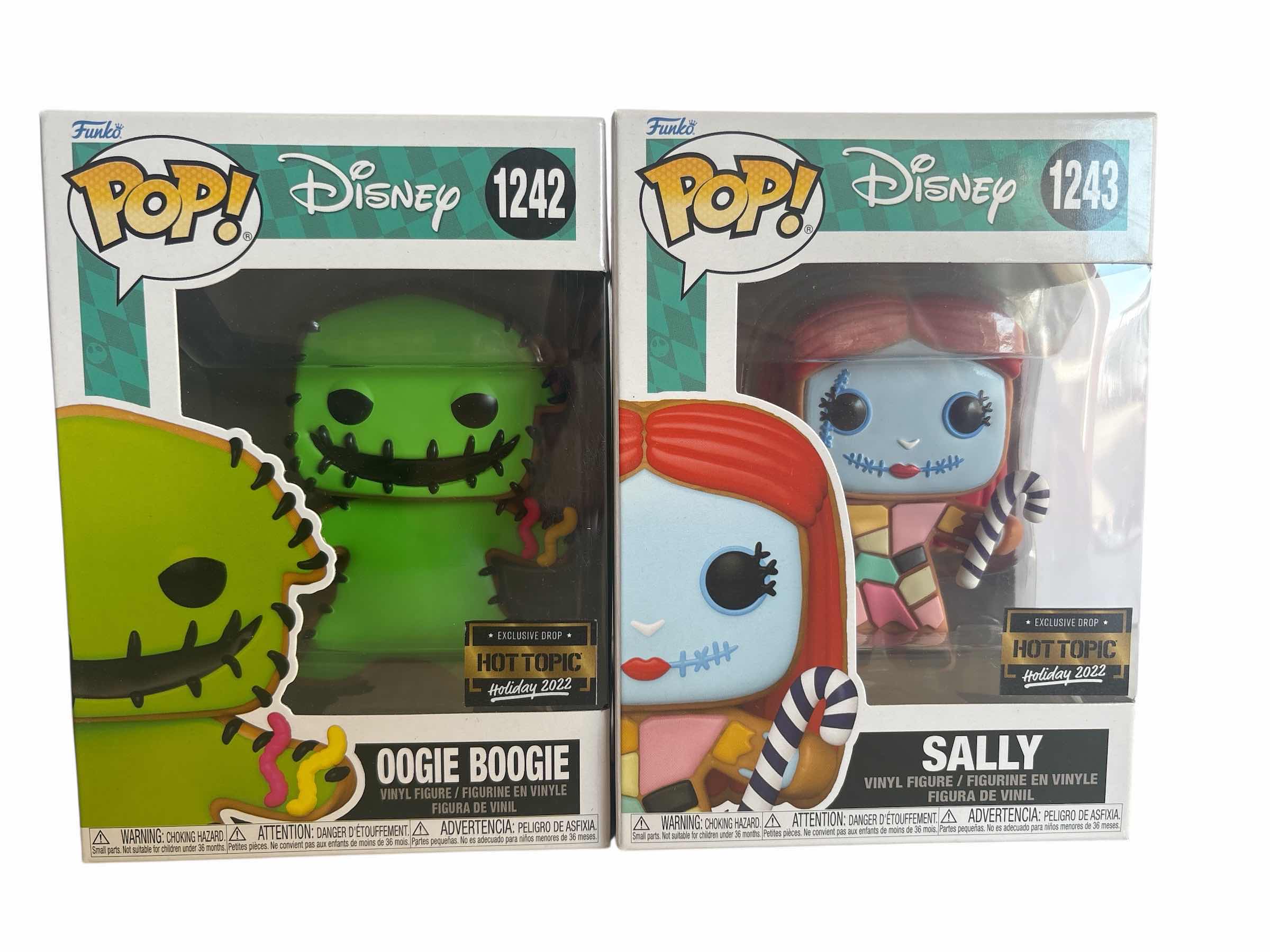 Photo 1 of (2)PCS NIB FUNKO POP DISNEY OOGIE BOOGIE AND SALLY