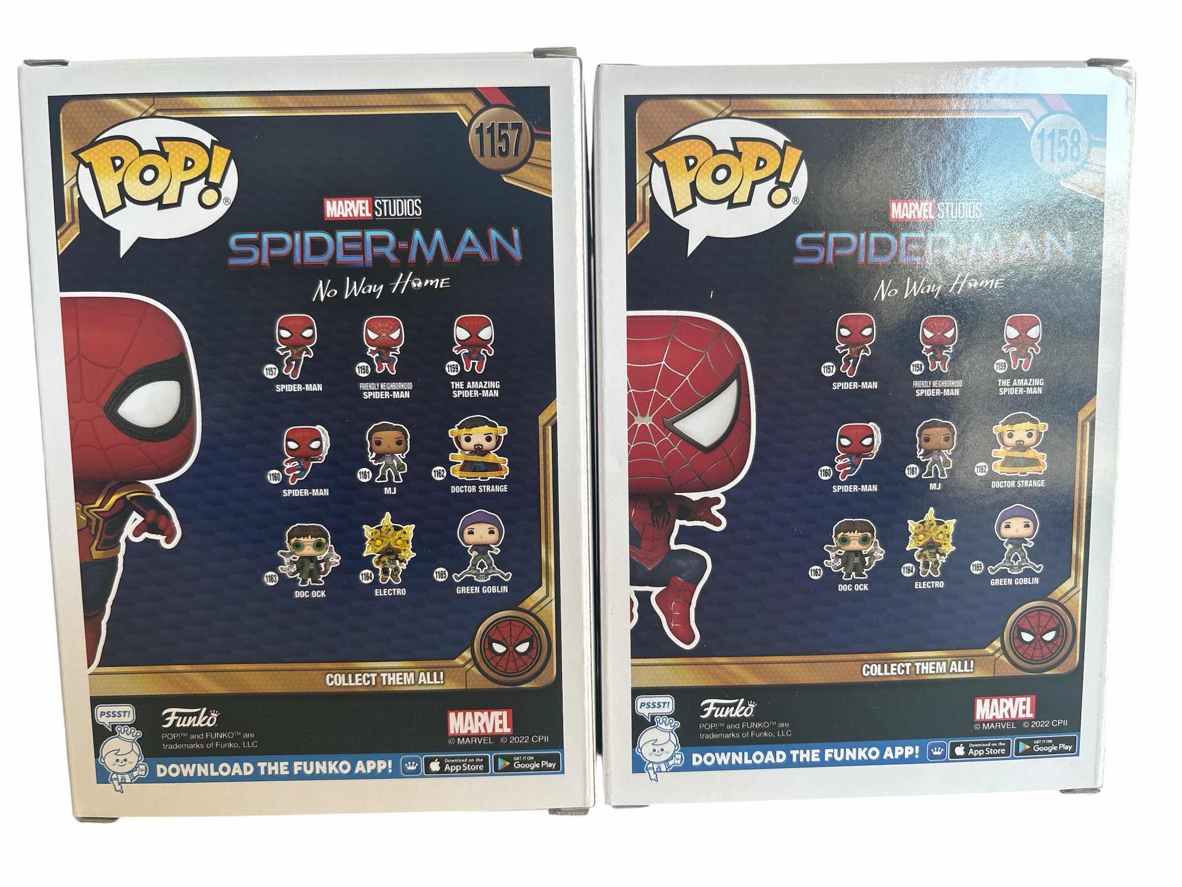 Photo 1 of (2)PCS NIB FUNKO POP MARVEL SPIDER-MAN