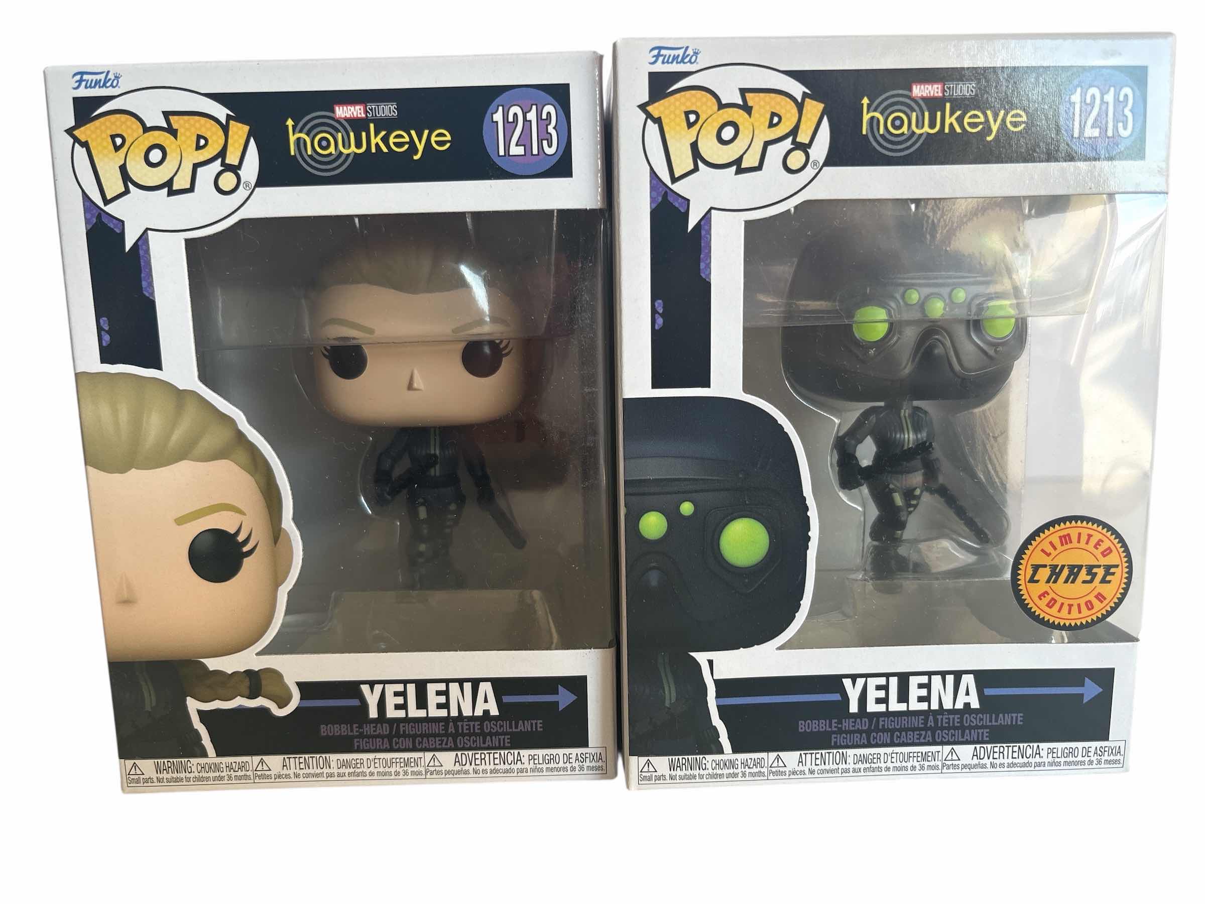 Photo 1 of (2)PCS NIB FUNKO PIO MARVEL HAWKEYE YELENS AND YELENA