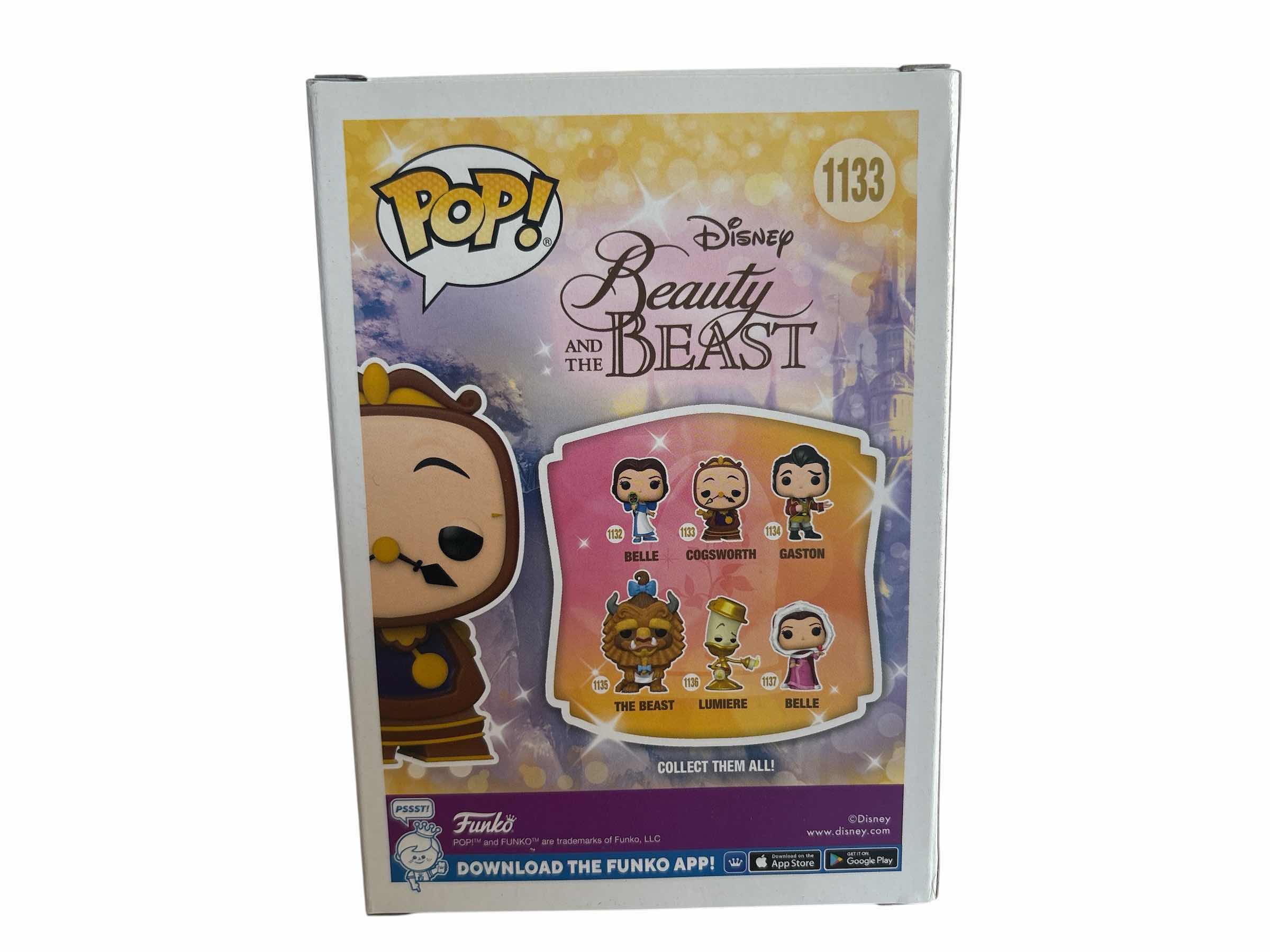 Photo 1 of NIB FUNKO POP DISNEY BUETY AND THE BEAST COGSWORTH